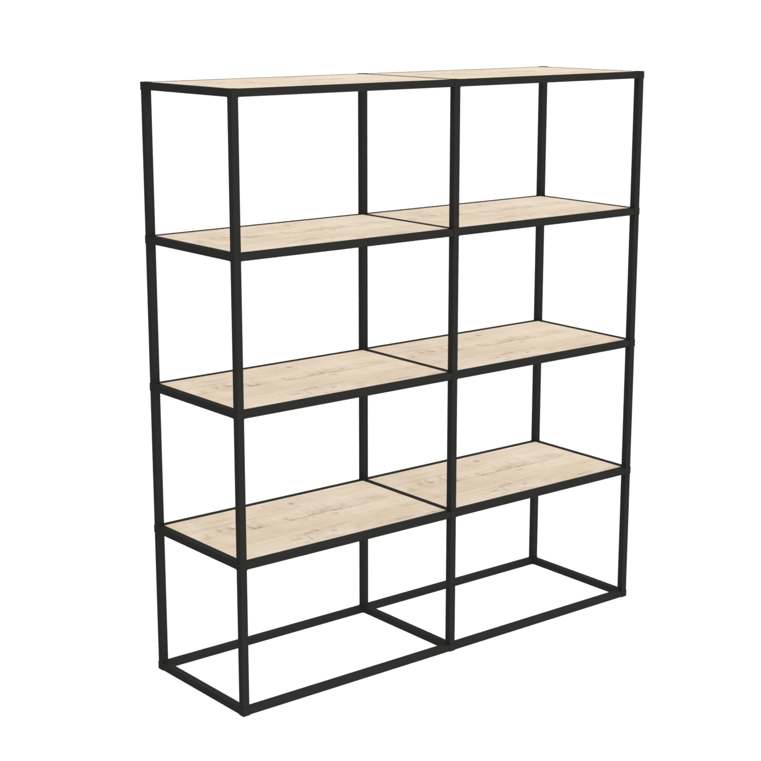 Изображение товара Стеллаж с полками Найди 138.2x154.6x40 см алюминий черный минимализм