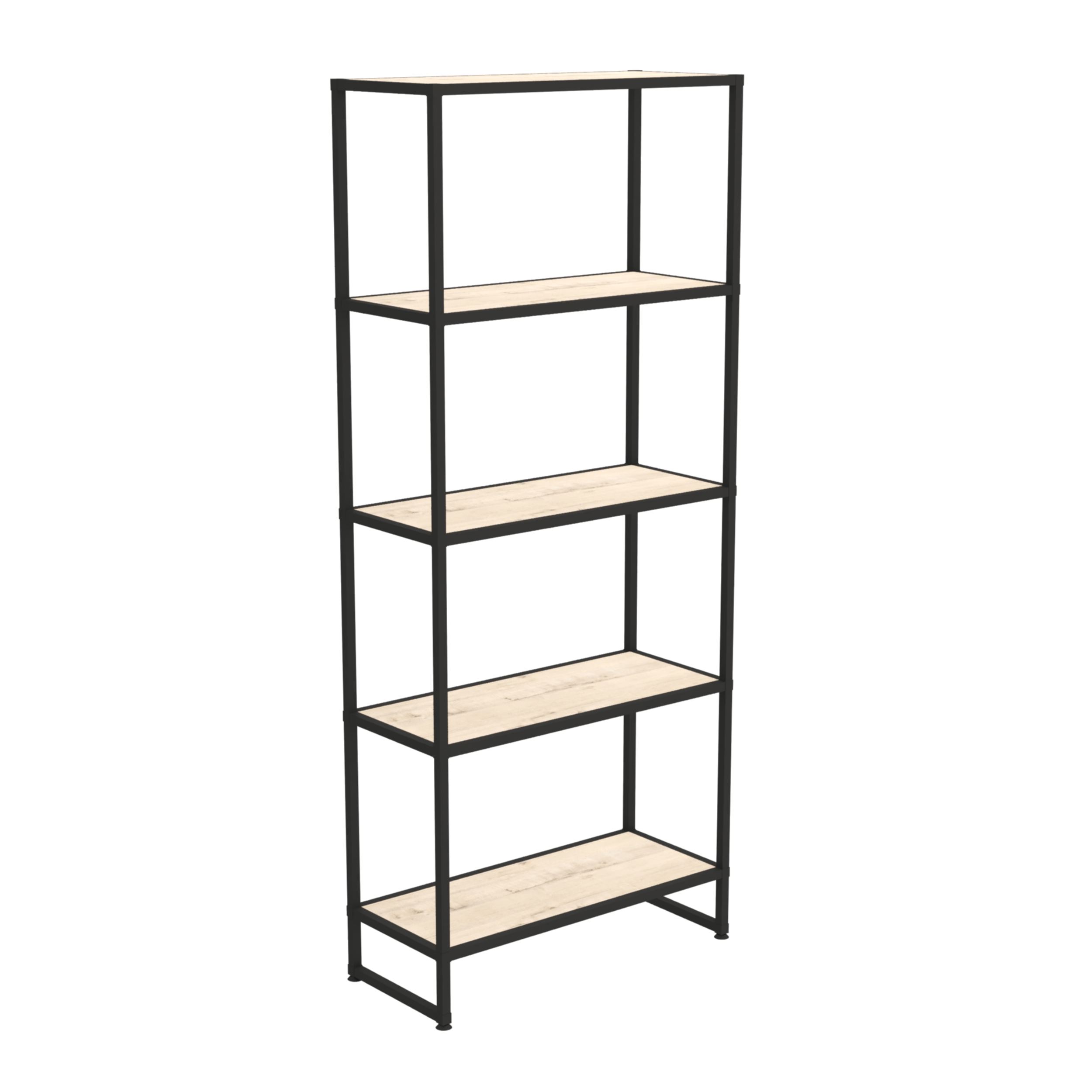 Изображение товара Стеллаж с полками Лофт-комплект 70x166.4x30 см алюминий Черный