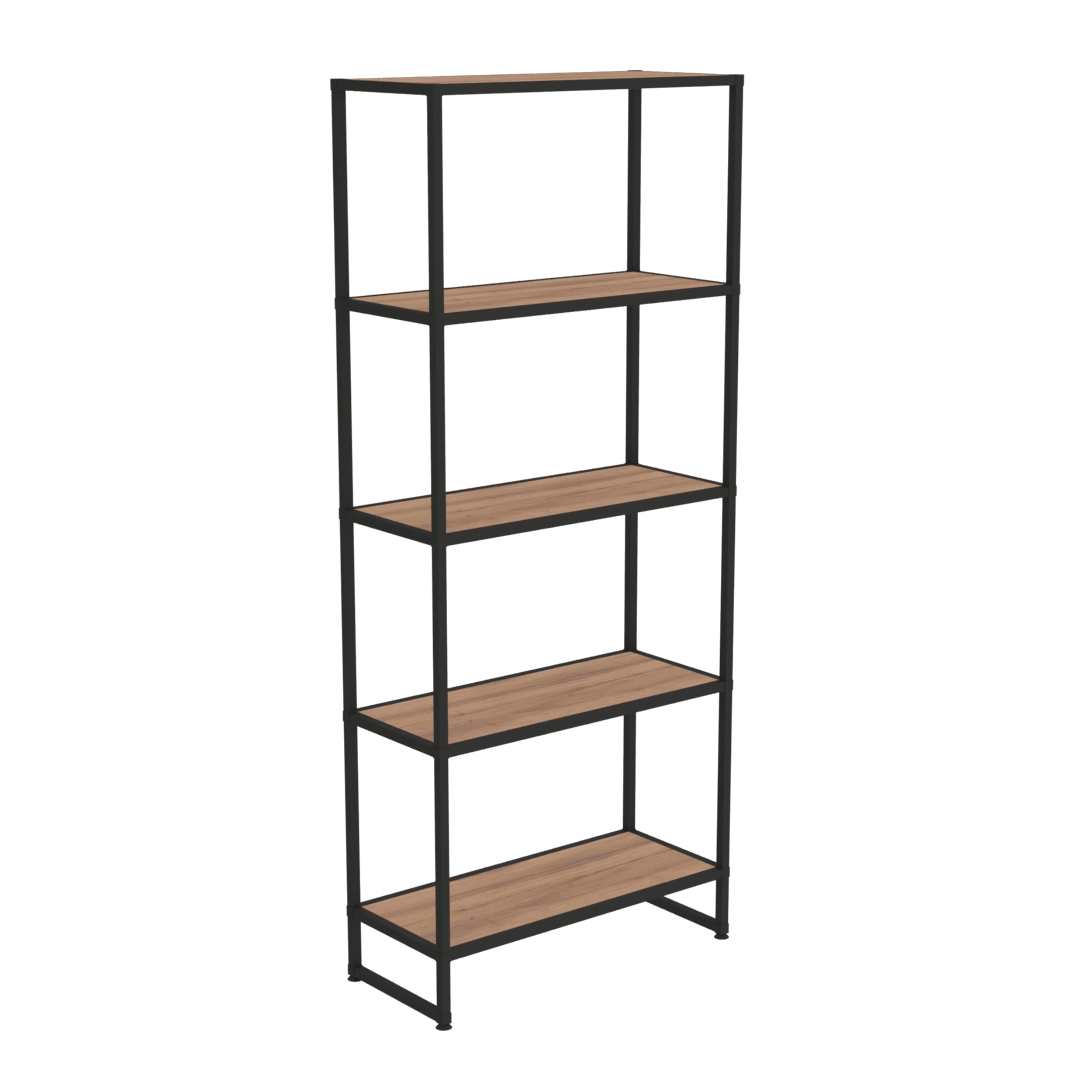 Изображение товара Стеллаж с полками Лофт-комплект 70x166.4x30 см алюминий черный муар Россия