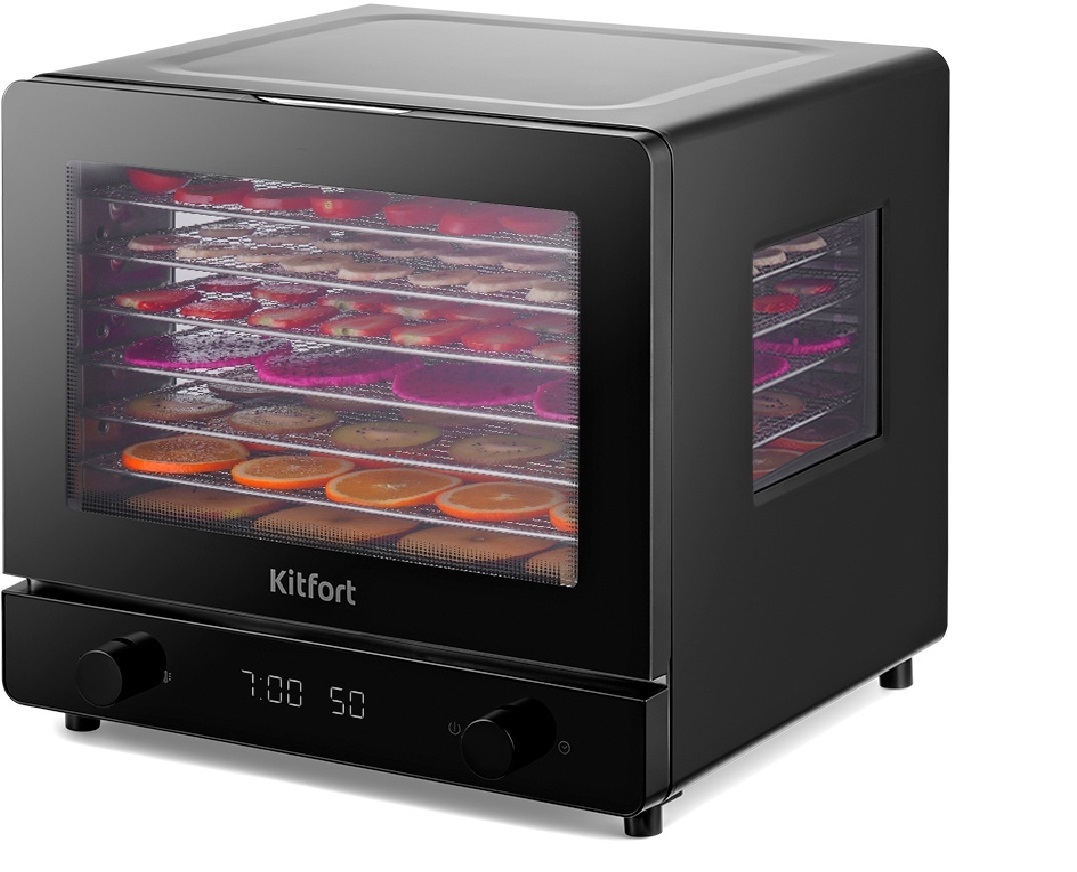 Изображение товара Сушилка для овощей и фруктов Kitfort Кт-1960 8 ярусов 500 Вт цвет черный