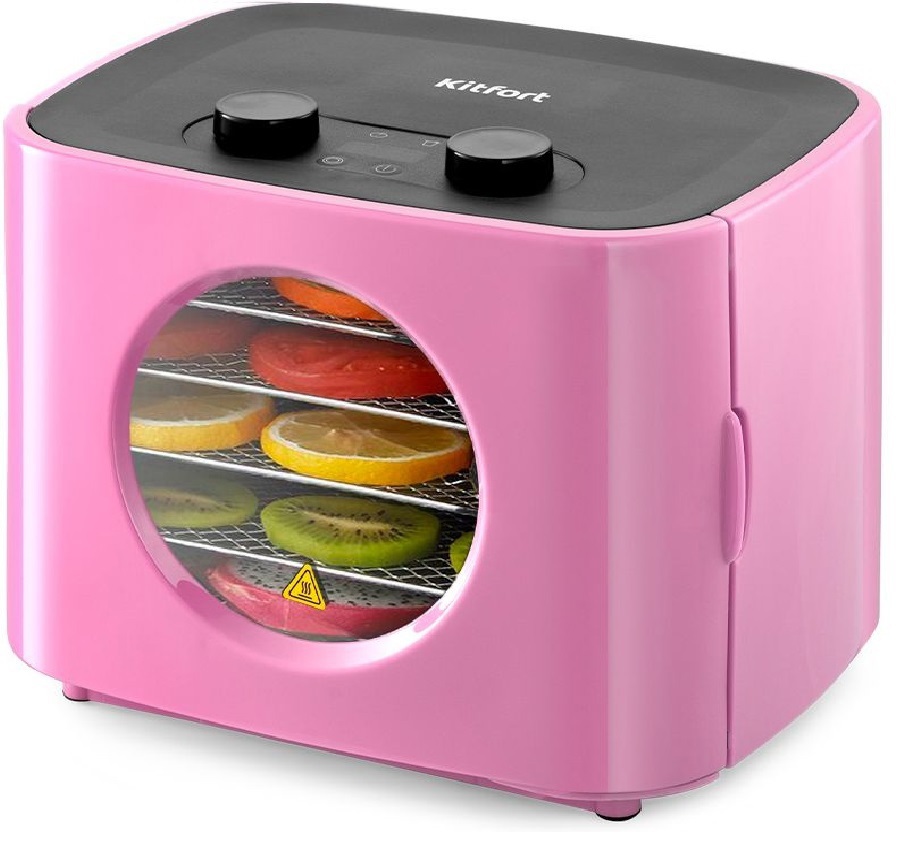 Изображение товара Электрическая сушилка для овощей и фруктов Kitfort Кт-1952-3 5 ярусов 300 Вт розовая