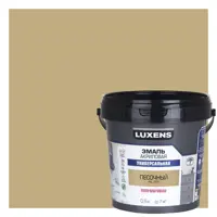 Изображение товара Эмаль универсальная Luxens цвет песочный полуматовая 0.9 кг