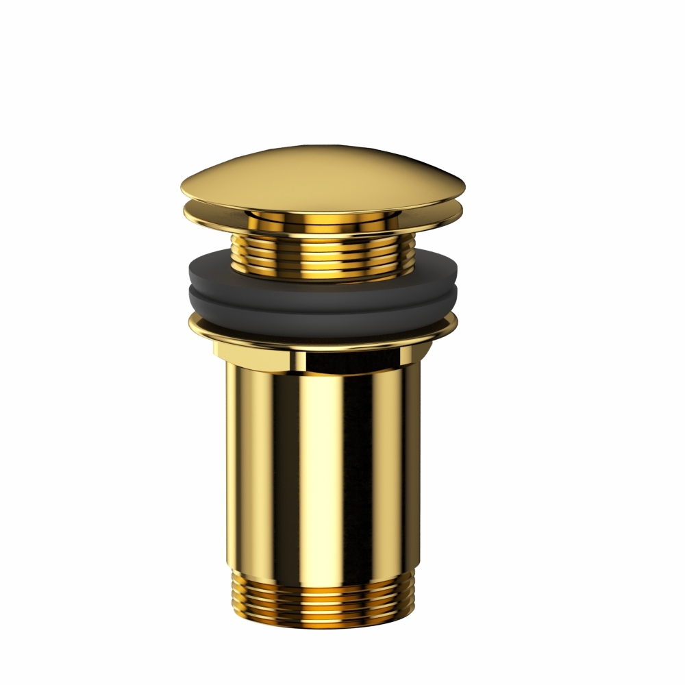 Изображение товара Донный клапан для раковины Whitecross A706GL 46 мм клик-клак золото PVD