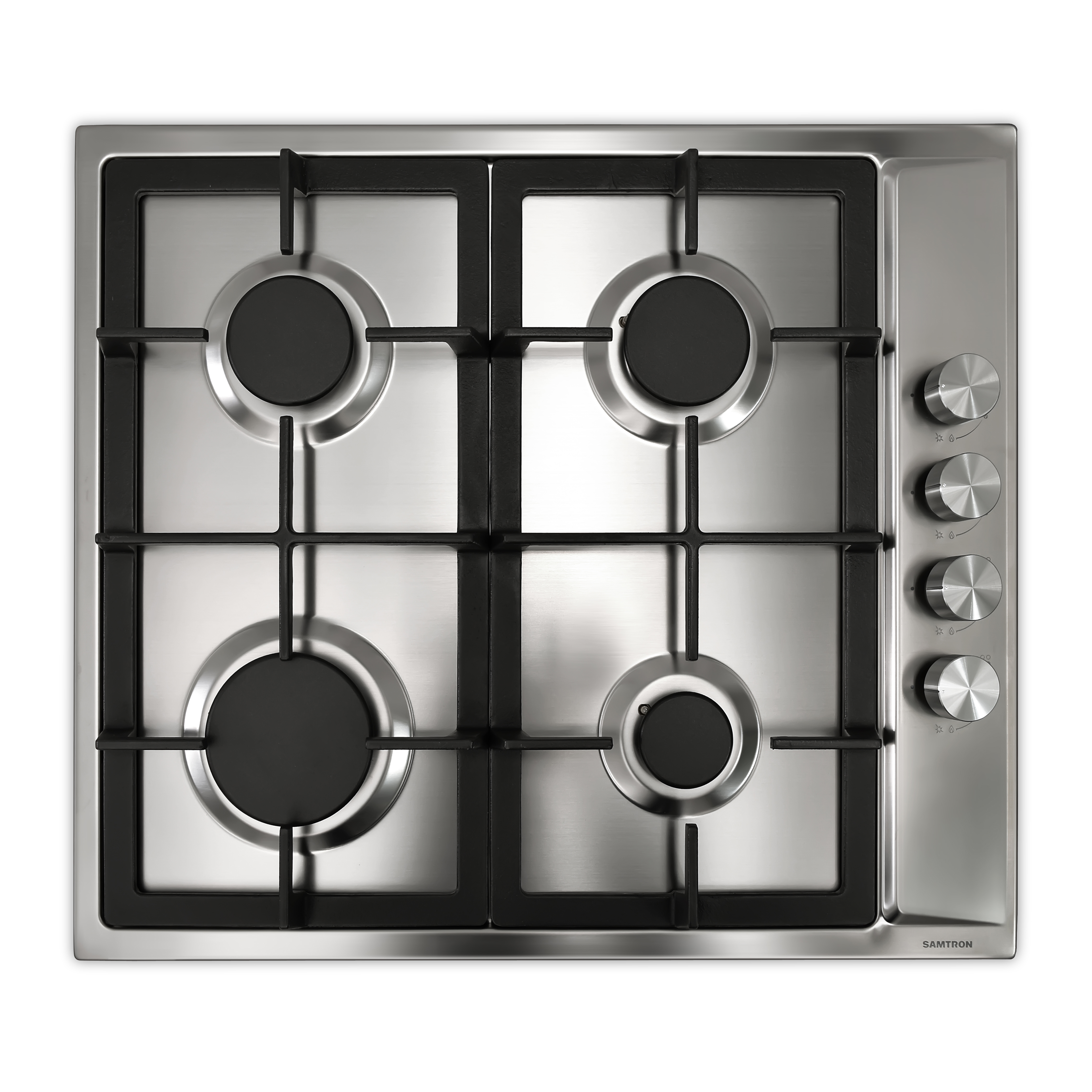 Изображение товара Газовая варочная панель Samtron HM X6230 58 см 4 конфорки цвет серый/серебристый