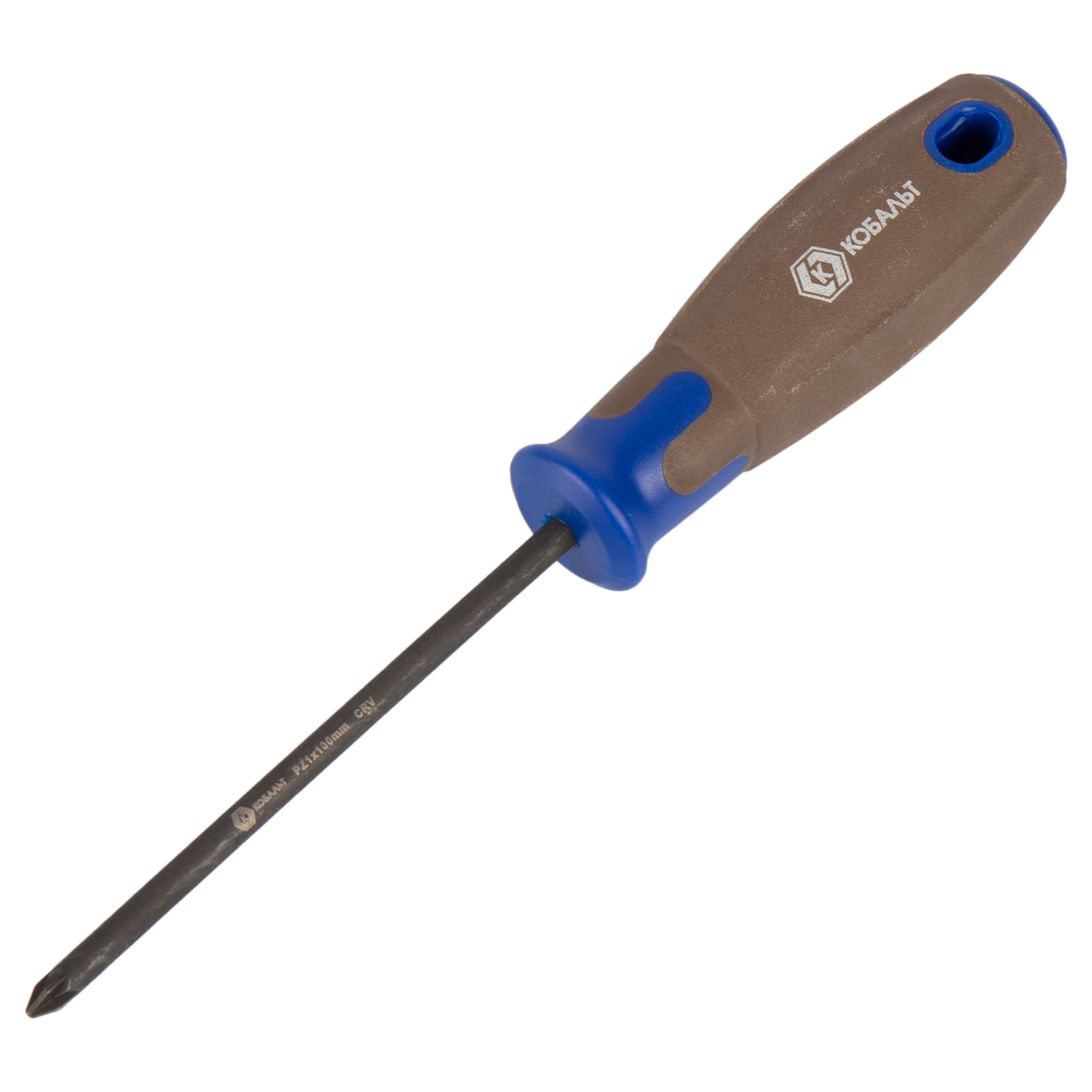 Изображение товара Отвертка крестовая Кобальт 912-144 PZ1x100 мм с магнитным наконечником и хромованадиевой сталью