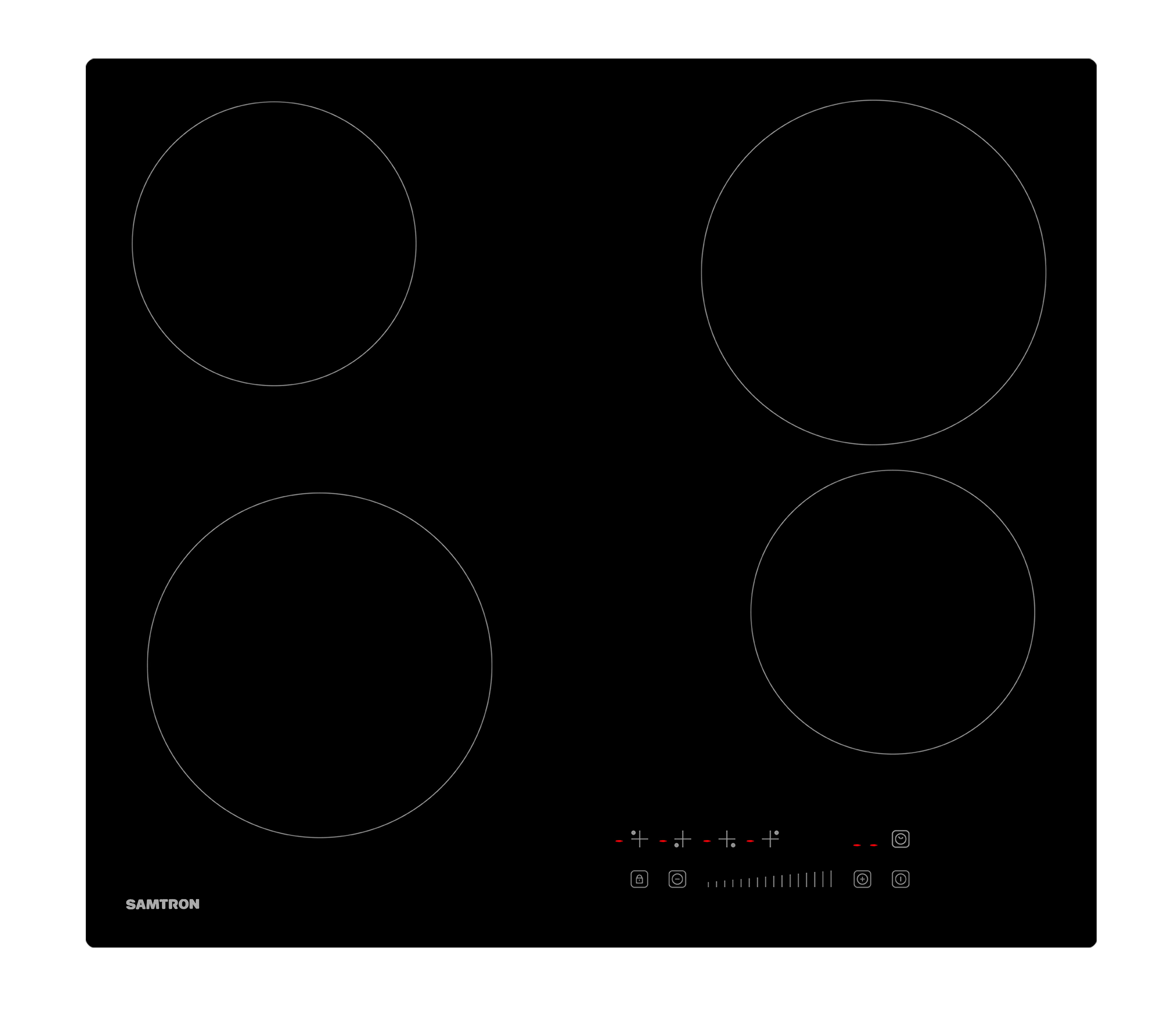 Изображение товара Электрическая варочная панель Samtron AC-611bg 58 см 4 конфорки черная