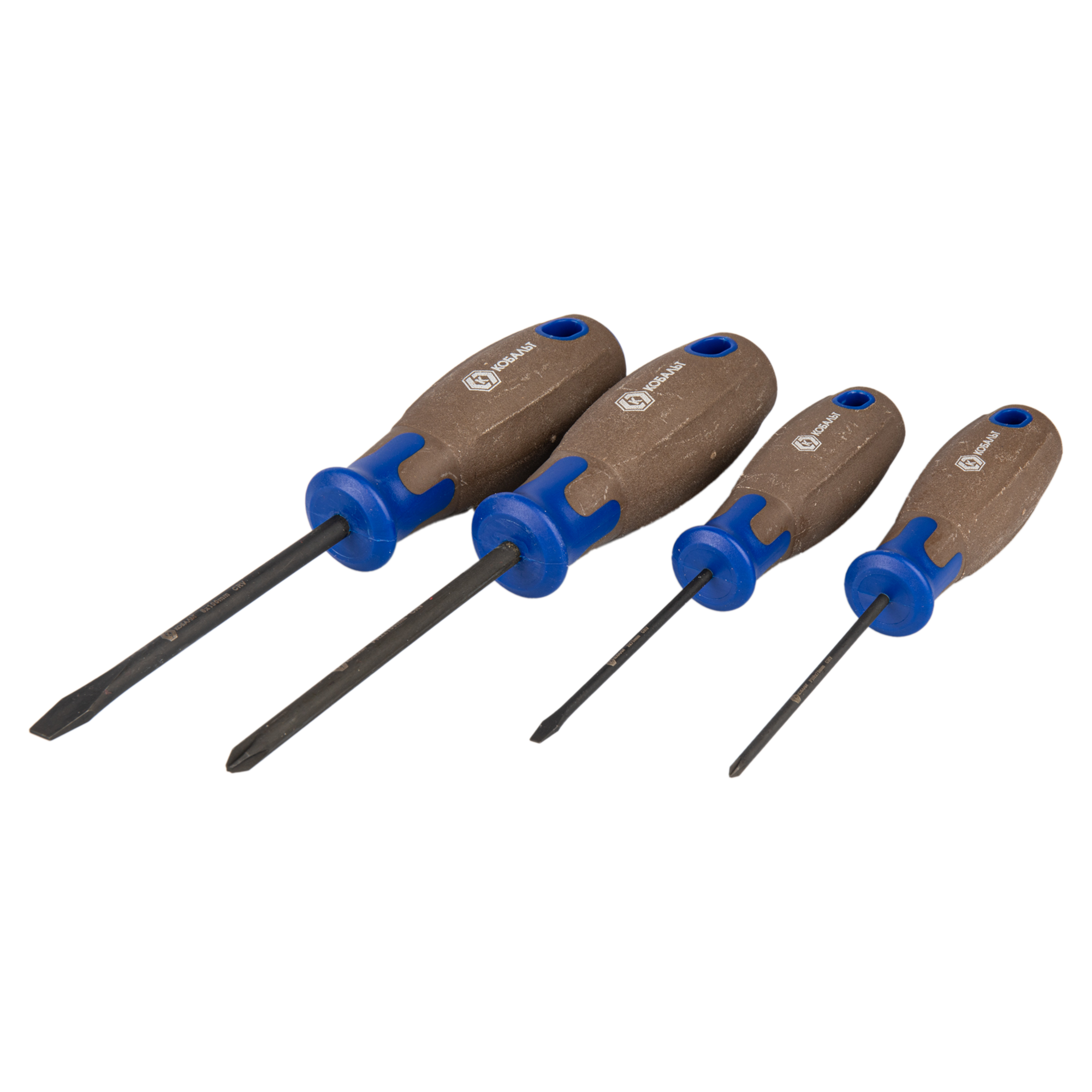 Изображение товара Набор отверток Кобальт 912-175, 4 шт. из хромованадиевой стали, магнитные наконечники