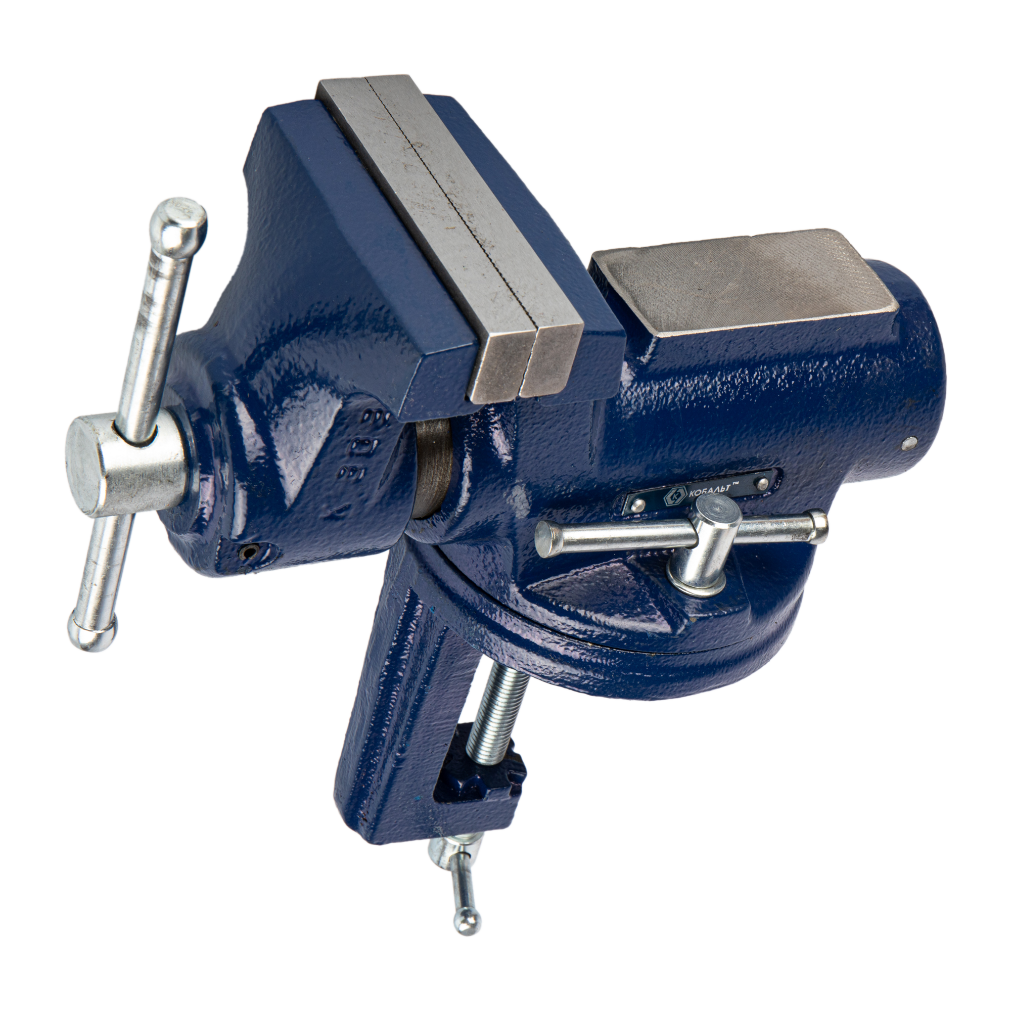 Изображение товара Настольные слесарные тиски Кобальт 790-267, чугун, 100 мм