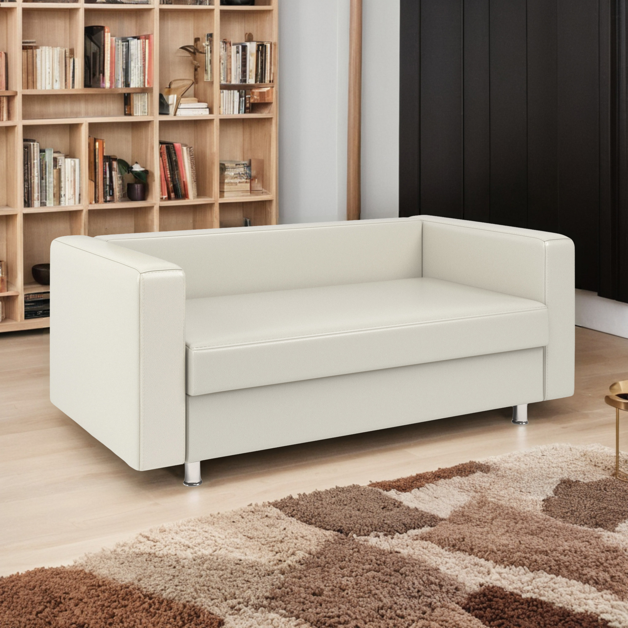 Изображение товара Диван Шарм-Дизайн БИТ 1907277 143x75 см из искусственной кожи с подлокотниками