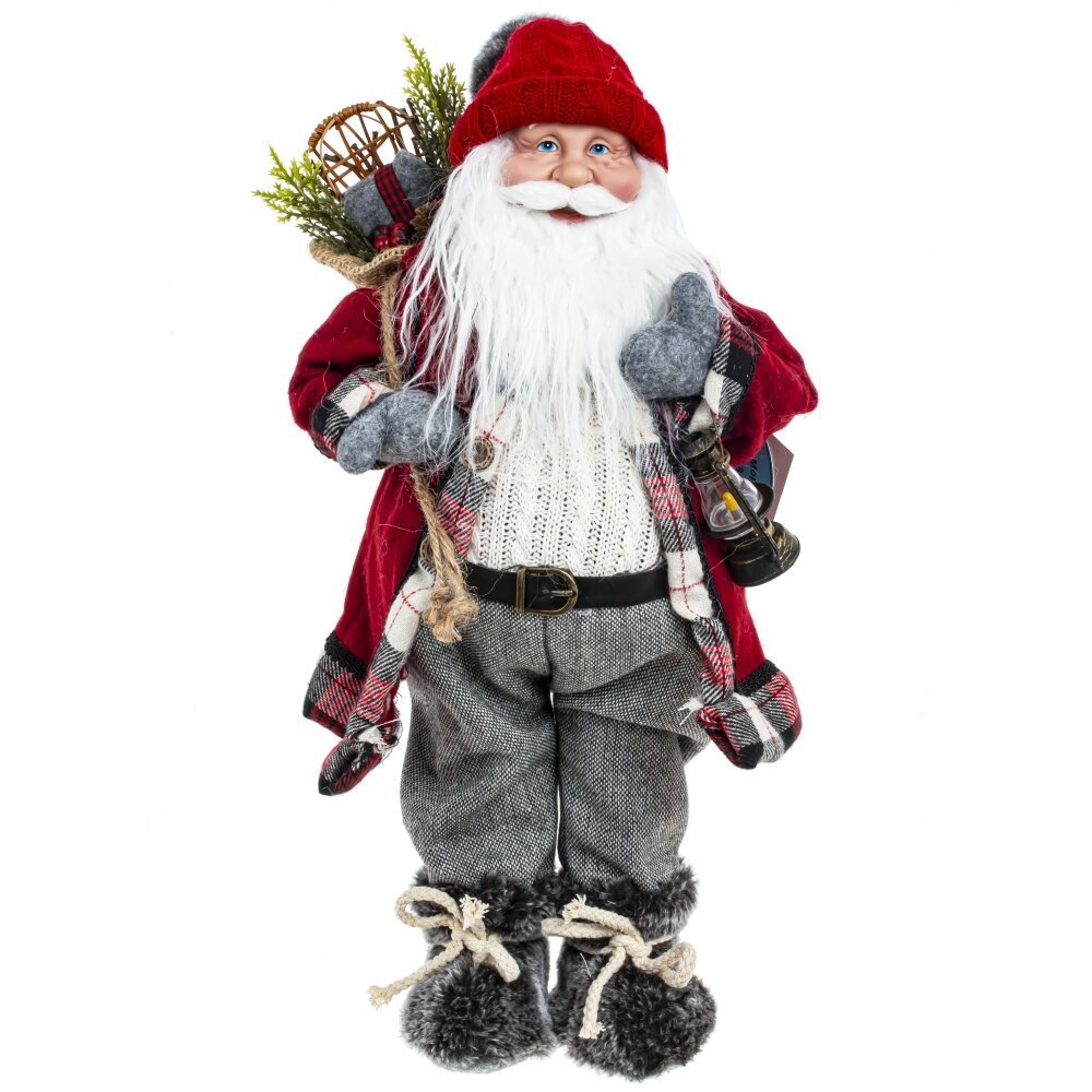 Изображение товара Новогодняя фигурка Дед Мороз 53 см из текстиля и ПВХ яркое украшение