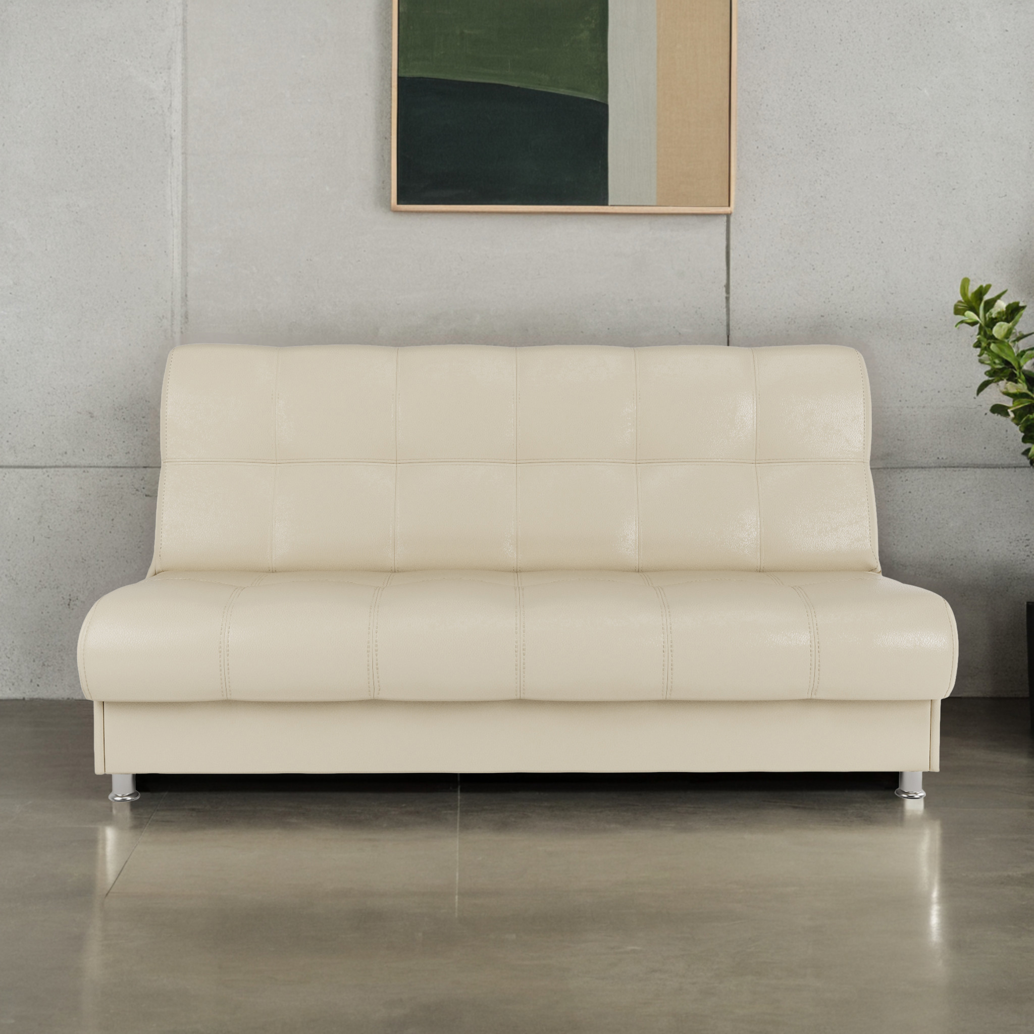 Изображение товара Диван Шарм-дизайн Гамма БП 1109201098 198x91x90 см экокожа цвет бежевый