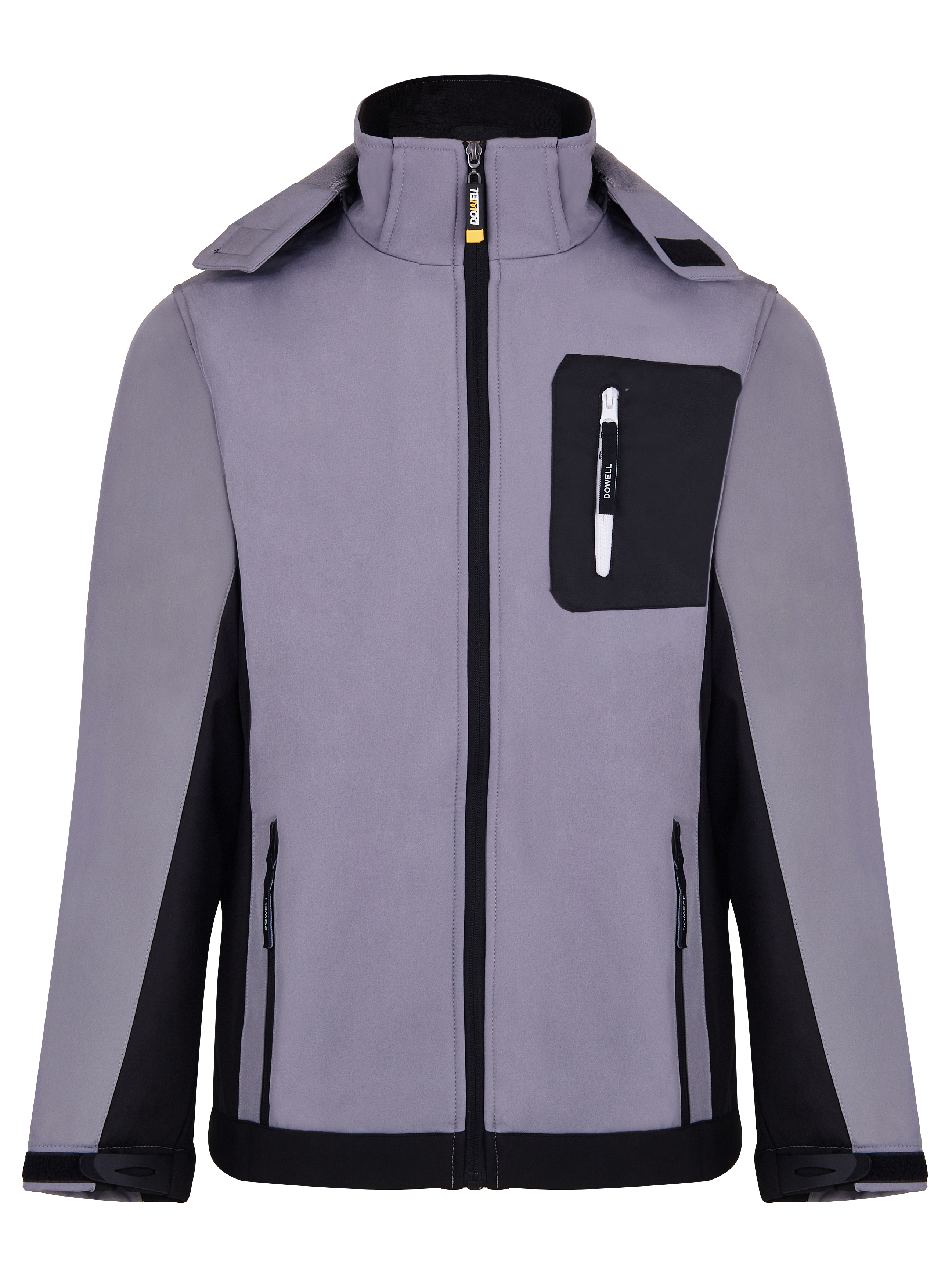 Изображение товара Куртка рабочая с капюшоном утепленная Dowell Softshell D81480 цвет серый размер M рост 170