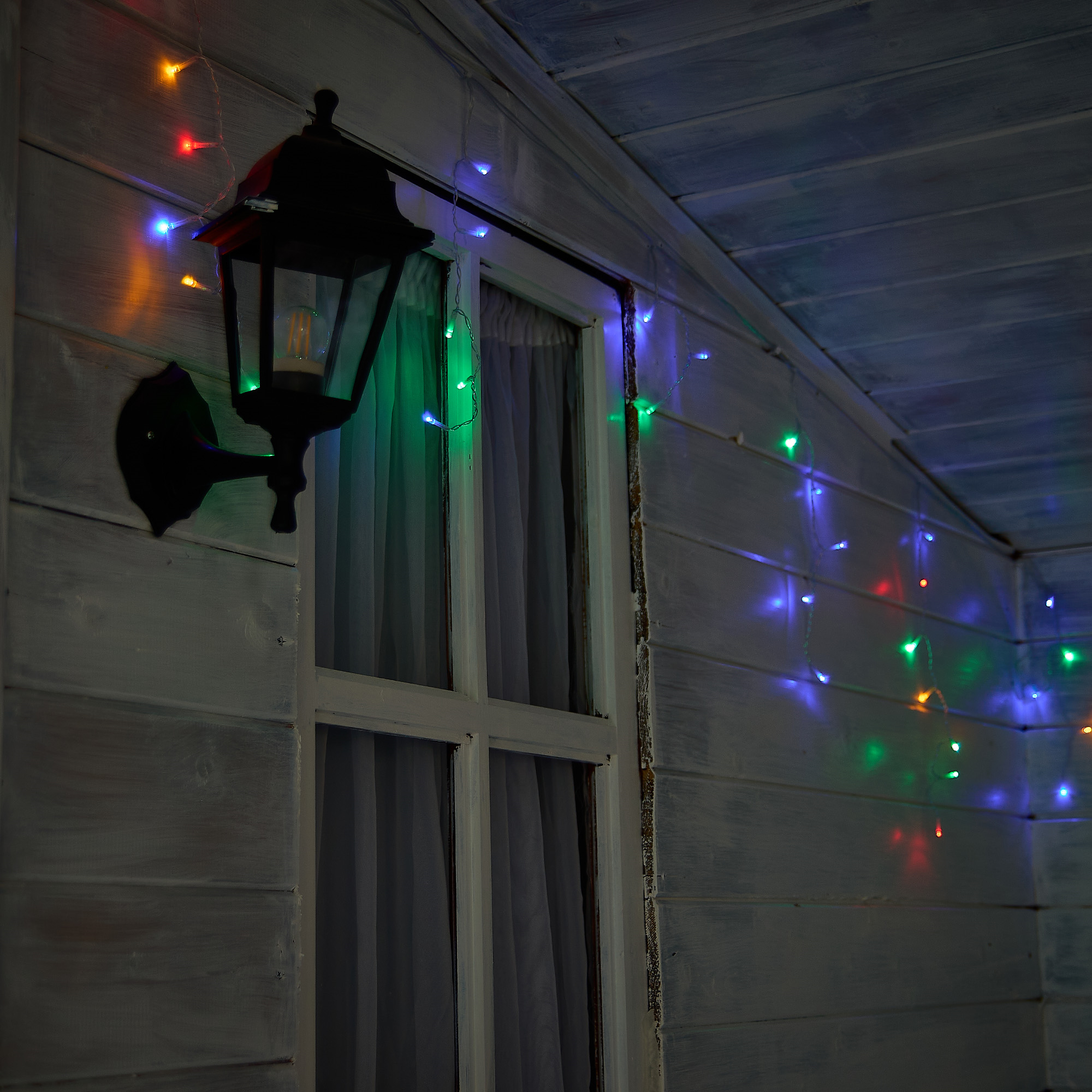 Изображение товара Электрогирлянда наружная Бахрома 6 м 80 RGB светодиодов IP44