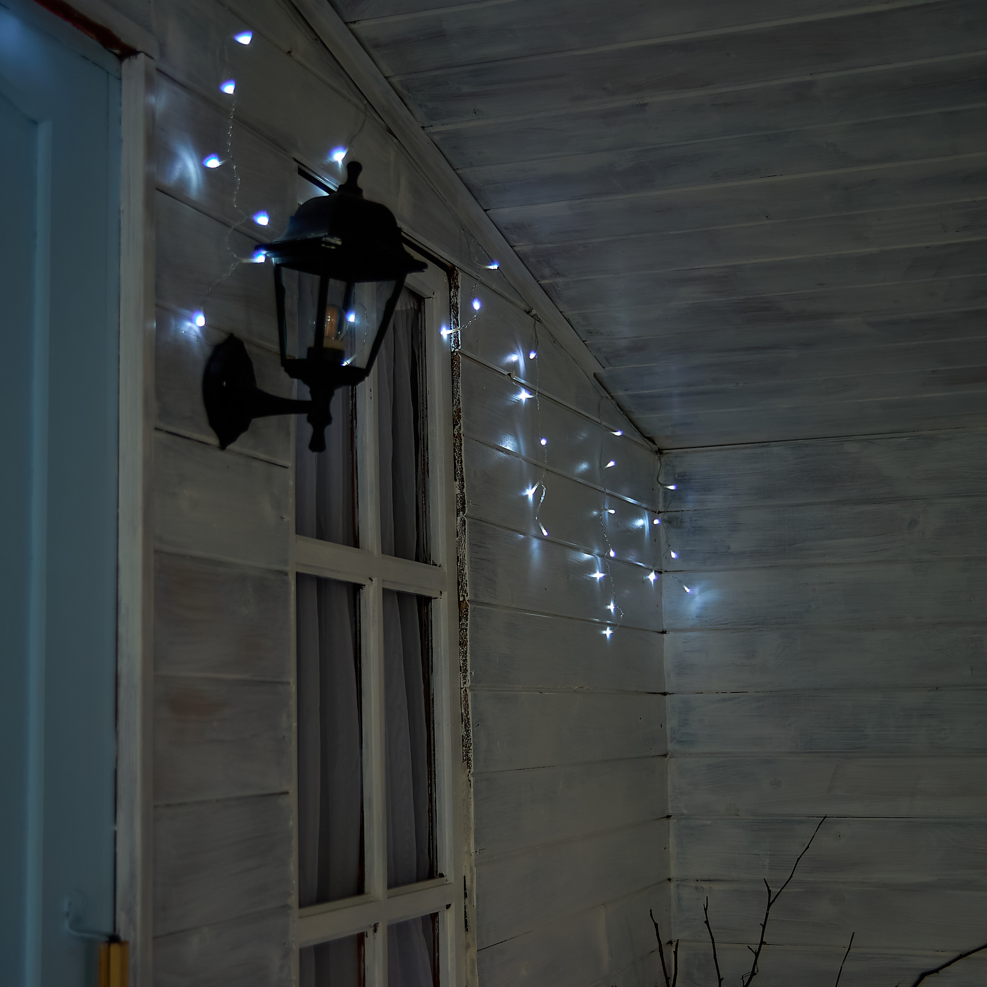 Изображение товара Электрогирлянда наружная UNIEL Бахрома 6 м 80 LED IP44 белый свет