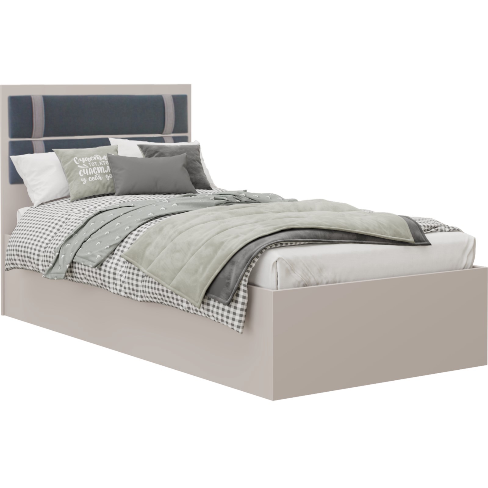 Изображение товара Кровать Гк Аквилон Чарли №900М белая 90x200 см ЛДСП