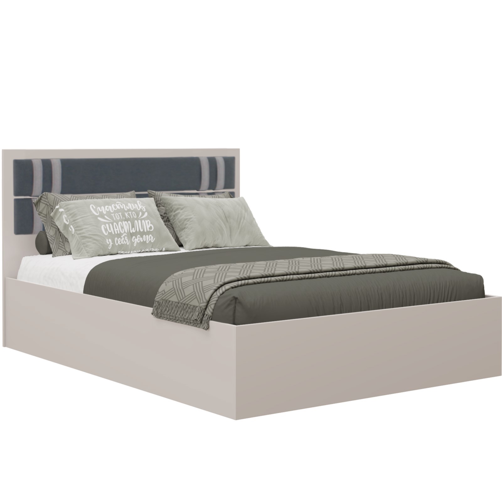 Изображение товара Кровать Гк Аквилон Чарли №14М 146.20x100.50x204 см ЛДСП цвет белый