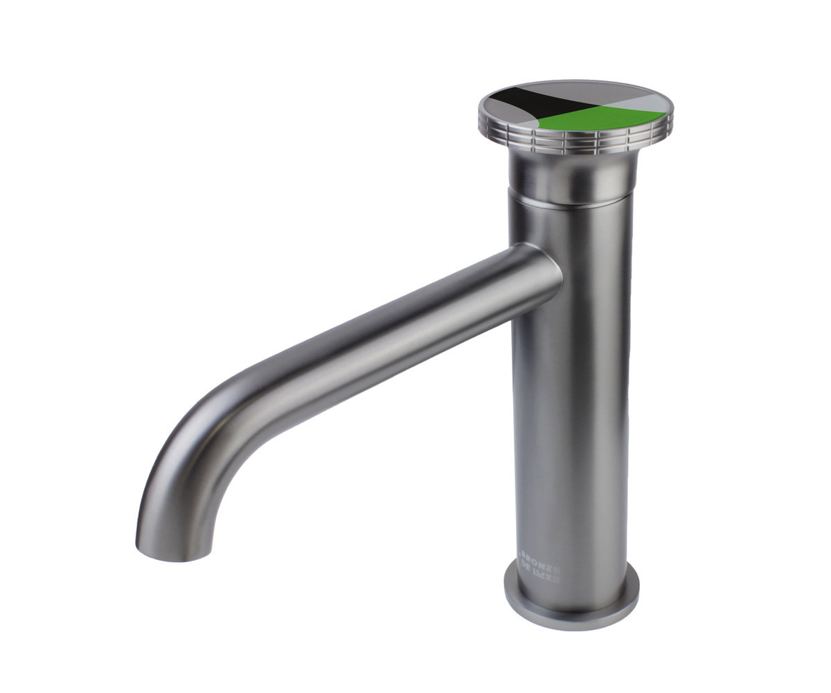 Изображение товара Смеситель для раковины Bronze de luxe OMG 9009GM-G графит и зеленый