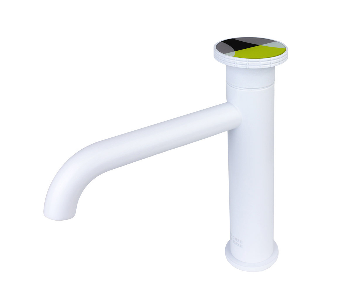 Изображение товара Смеситель на раковину Bronze de luxe OMG 9009W-Y цвет белый/желтый