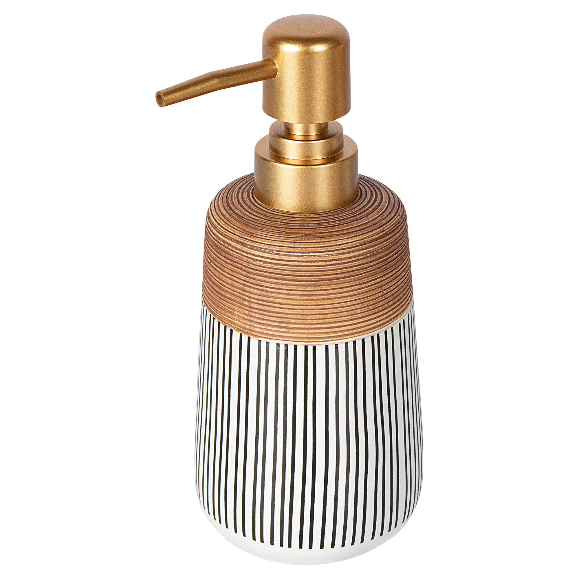 Изображение товара Дозатор для жидкого мыла Swensa Tori SWC-2516-01 керамика цвет бежево-серый