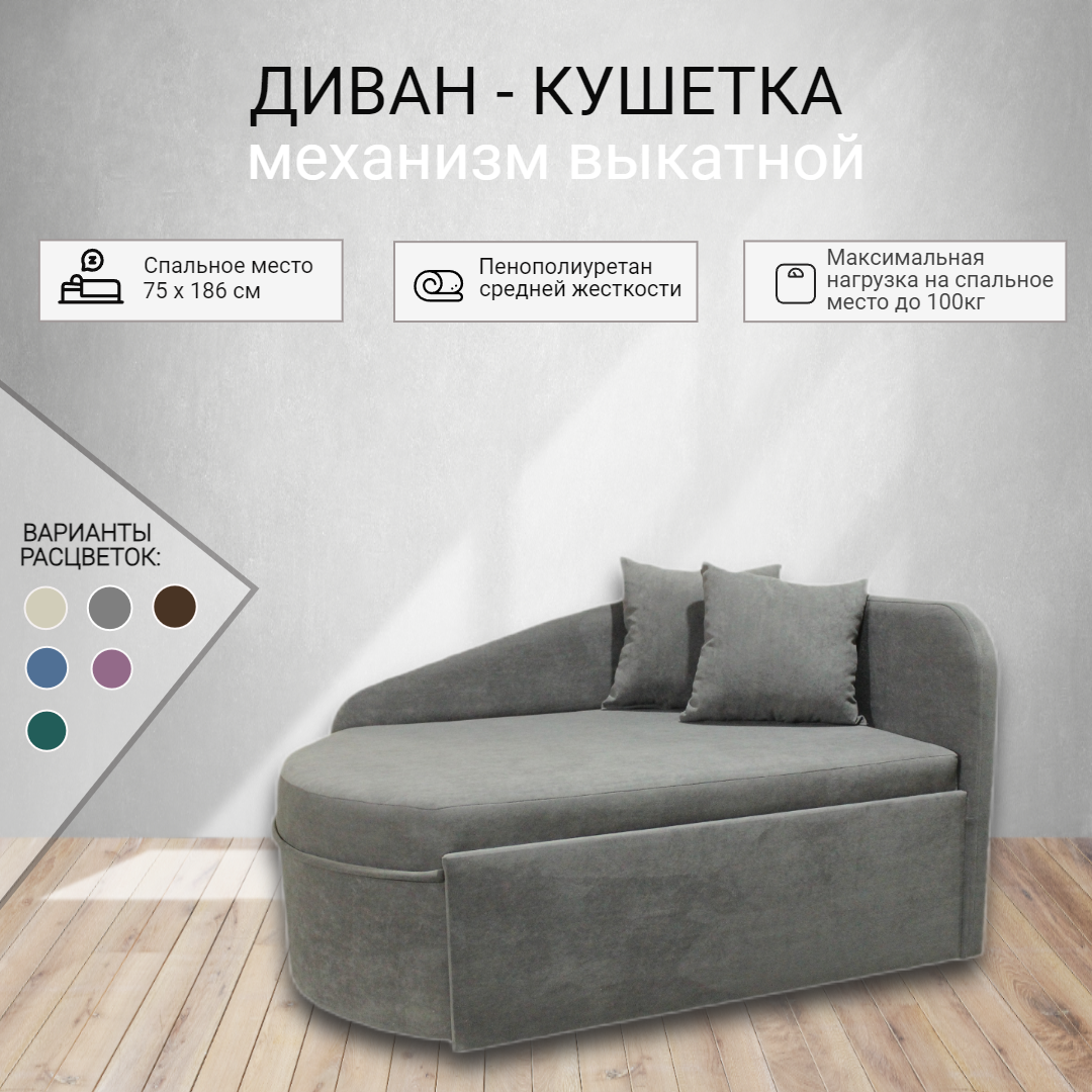 Изображение товара Детский диван Феникс Тахта с выкатным механизмом и ящиком 80x68 см