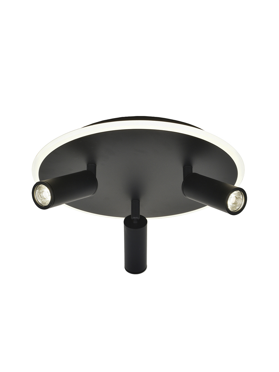 Изображение товара Люстра потолочная светодиодная Escada 20046sma/03led bk 12 м² нейтральный белый свет цвет черный