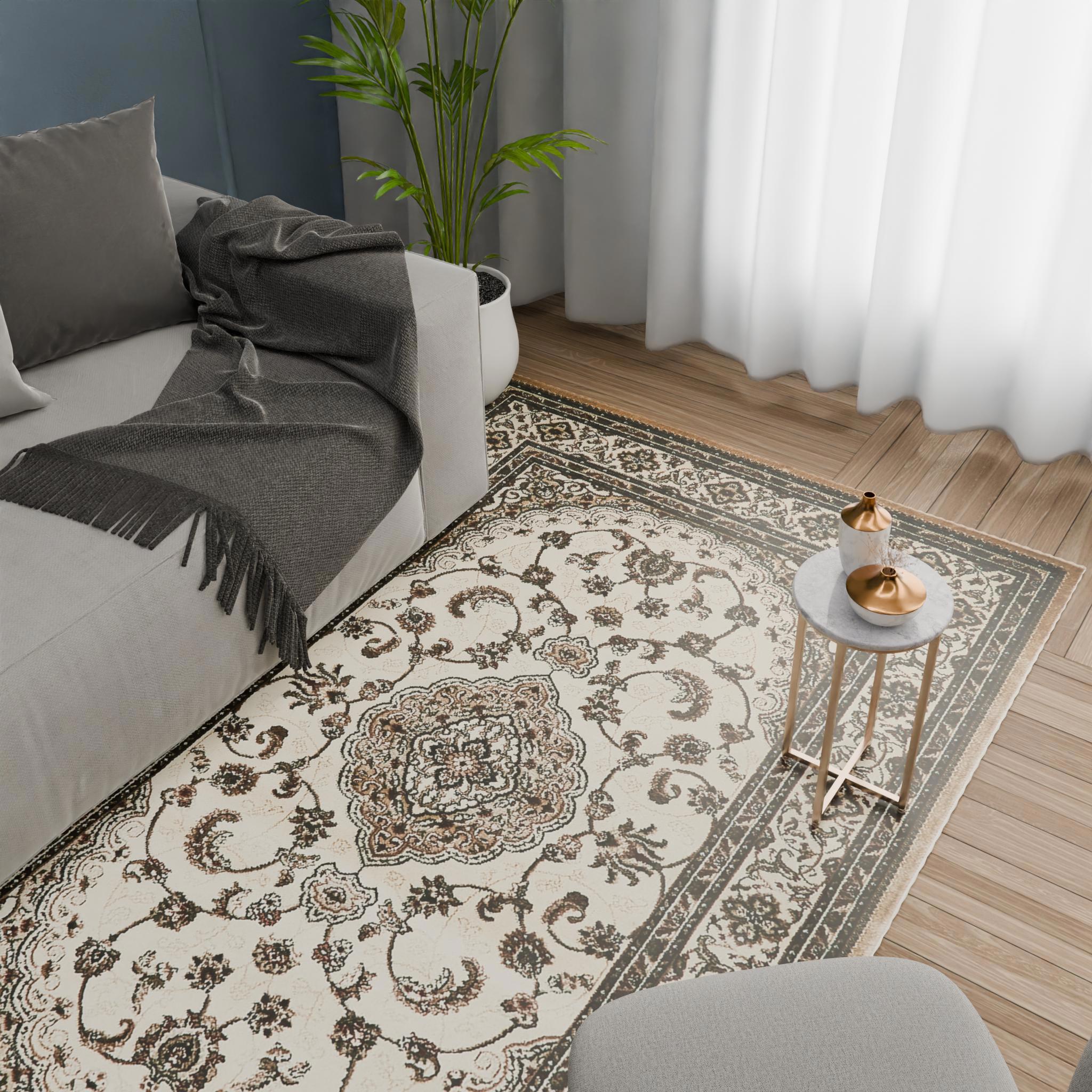 Изображение товара Ковер Sahara 150x230 см из полипропилена, классический дизайн, бежевый