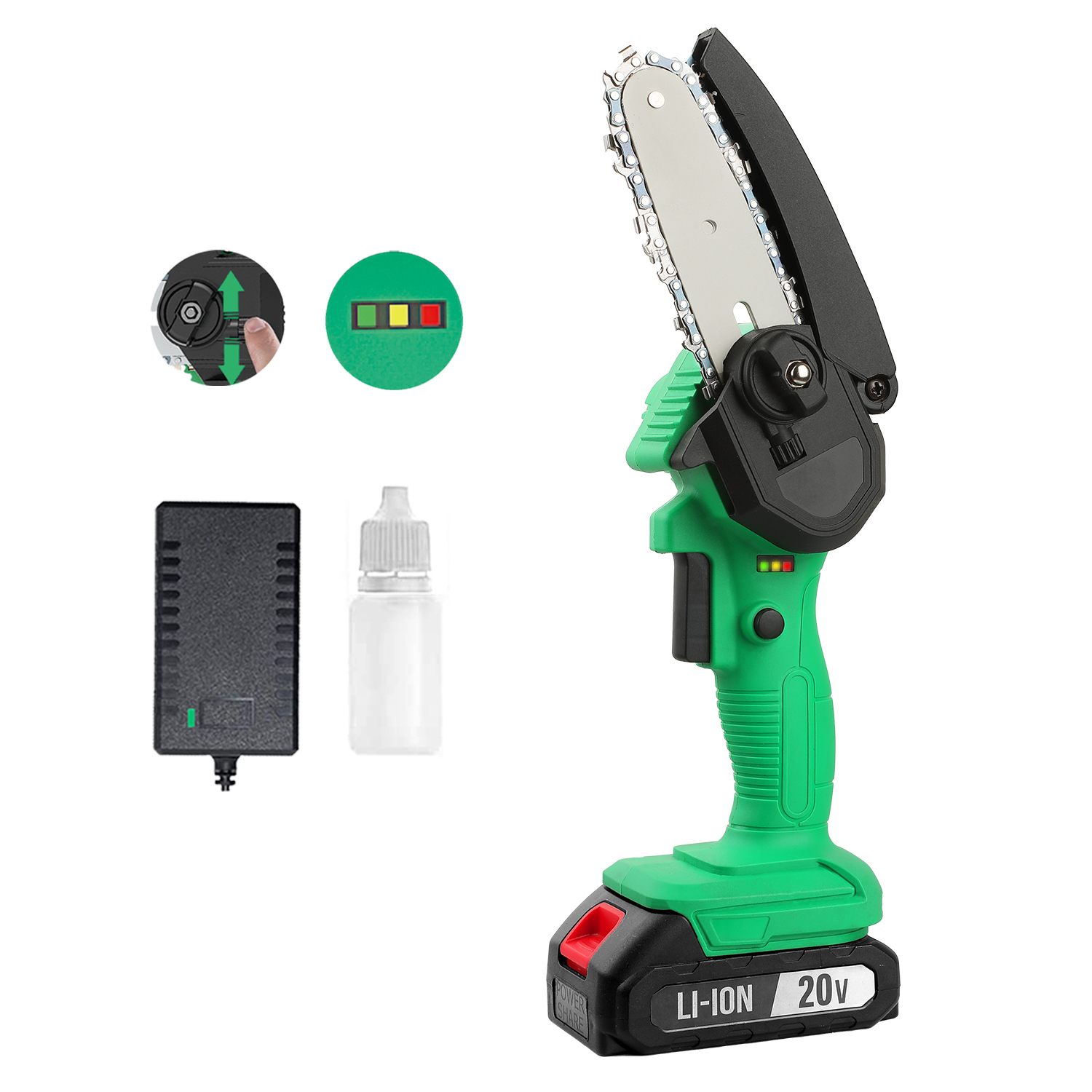 Изображение товара Пила аккумуляторная Zitrek Greensaw 20 В шина 10 см 1x2 Ач АКБ и ЗУ в комплекте