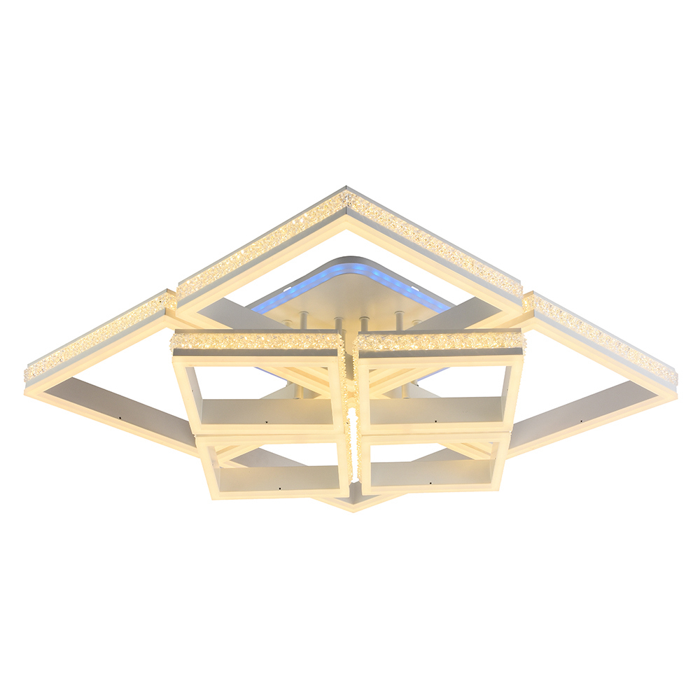 Изображение товара Люстра потолочная светодиодная Profit light Plc 6000/4+4A WHT с пультом управление стиль современны