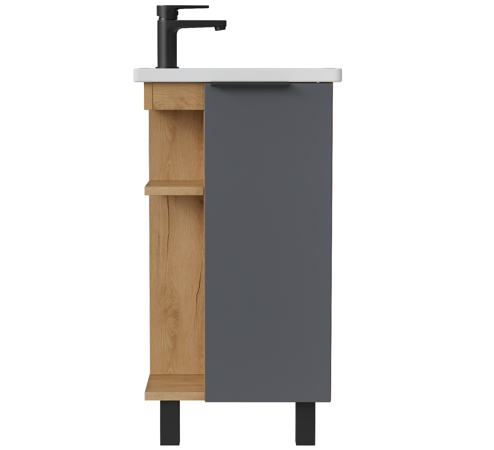 Изображение товара Тумба под раковину КОНСЕНСА СОХО 40 см напольная с 1 дверцей влагостойкая МДФ