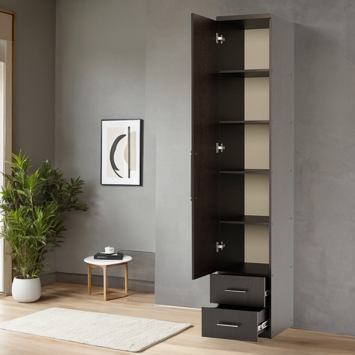 Изображение товара Шкаф распашной Шарм-Дизайн Мелодия МПЯ-11 30x220x45 см венге