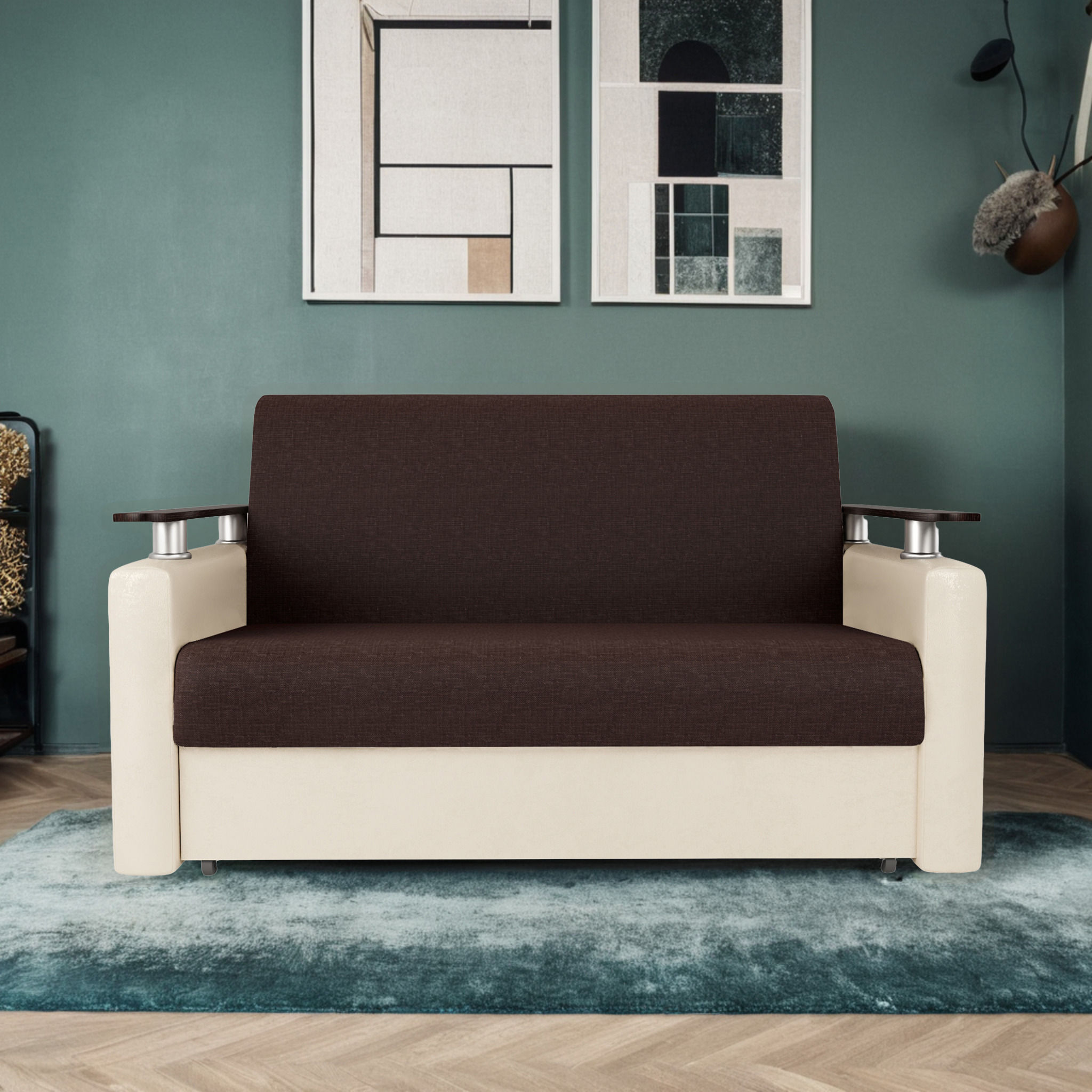 Изображение товара Диван Шарм-Дизайн Шарм 100 120x95 см коричневый рогожка