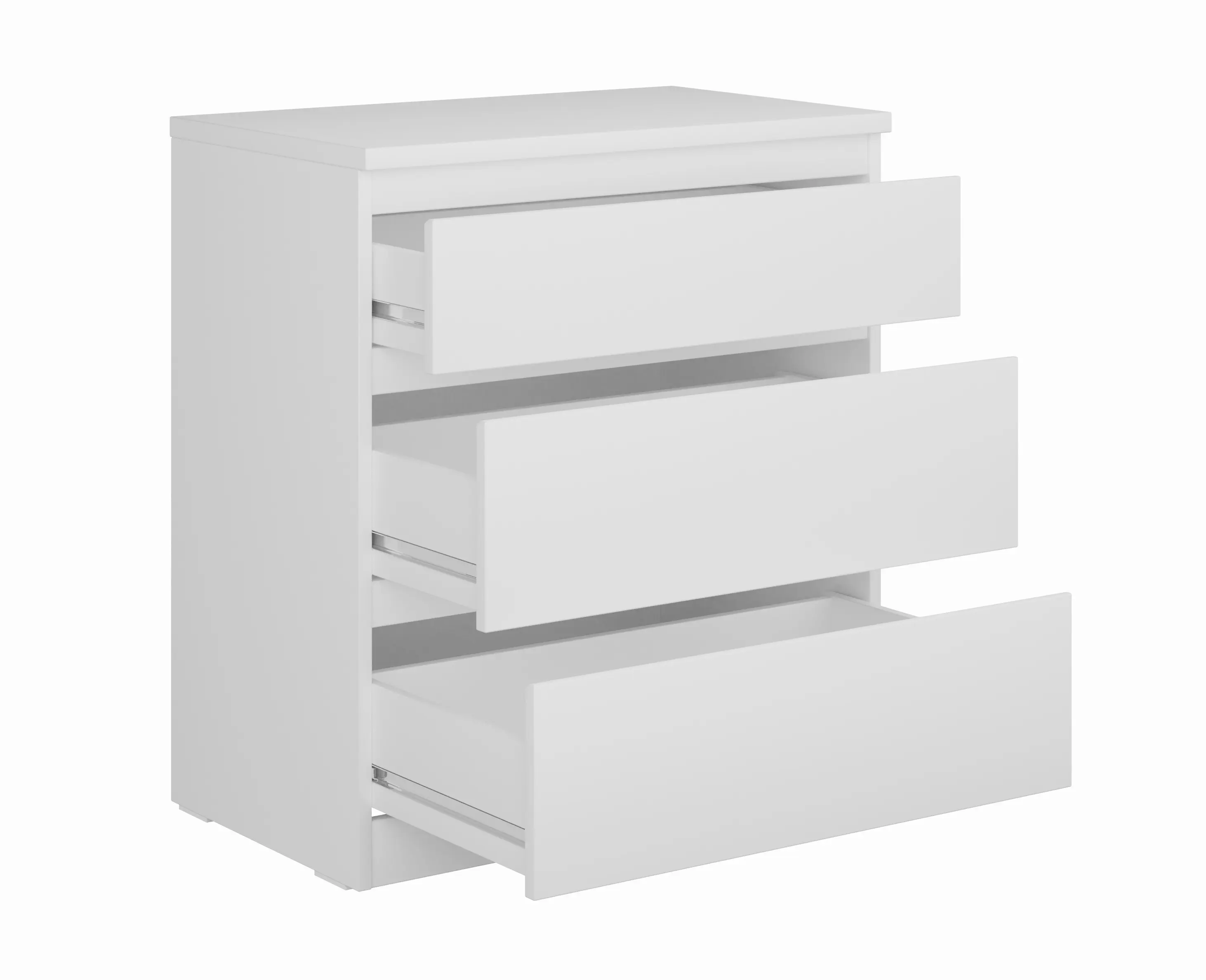 Комод Праксис 3 ящика 65x71.6x39.6 см ЛДСП цвет белый - 3