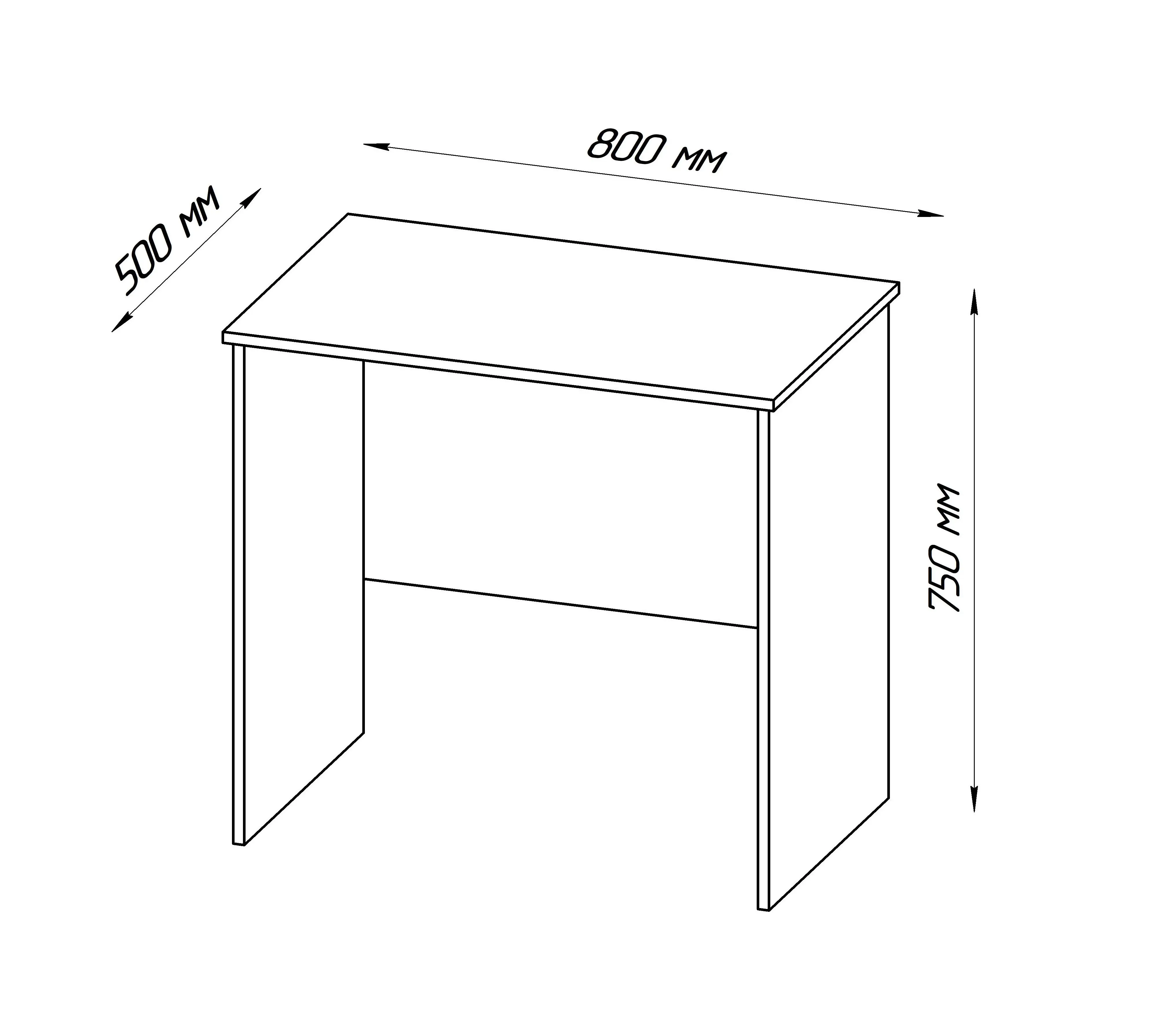 Стол письменный Праксис 80x75x50 см ЛДСП цвет белый - 4