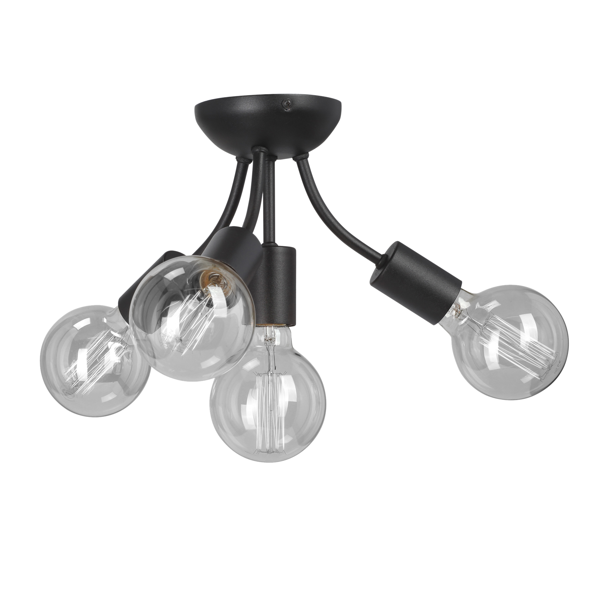 Люстра потолочная Версаль 4 лампы 12 м² цвет черный