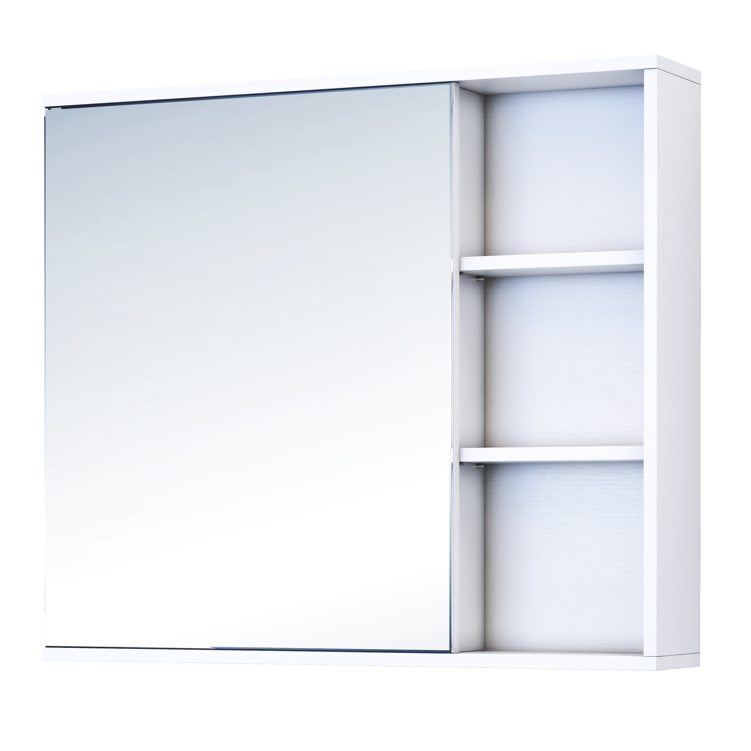 Зеркальный шкаф Vigo Matteo 15.6x80x70 см цвет белый - 4
