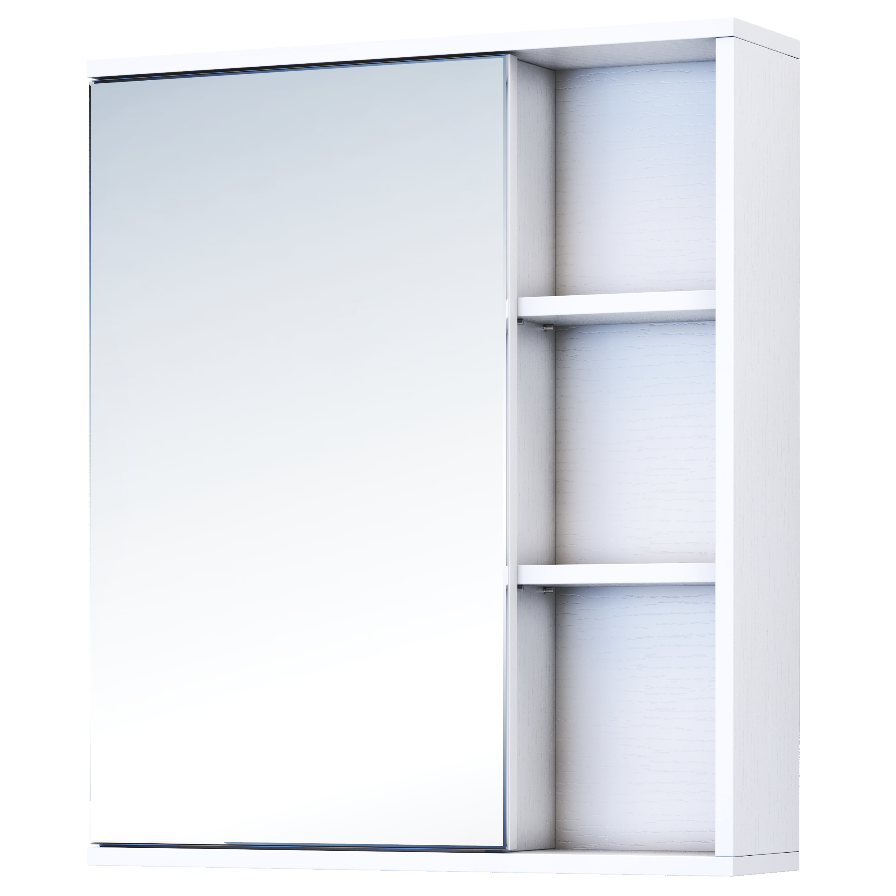 Зеркальный шкаф Vigo Matteo 15.6x70x70 см цвет белый - 4