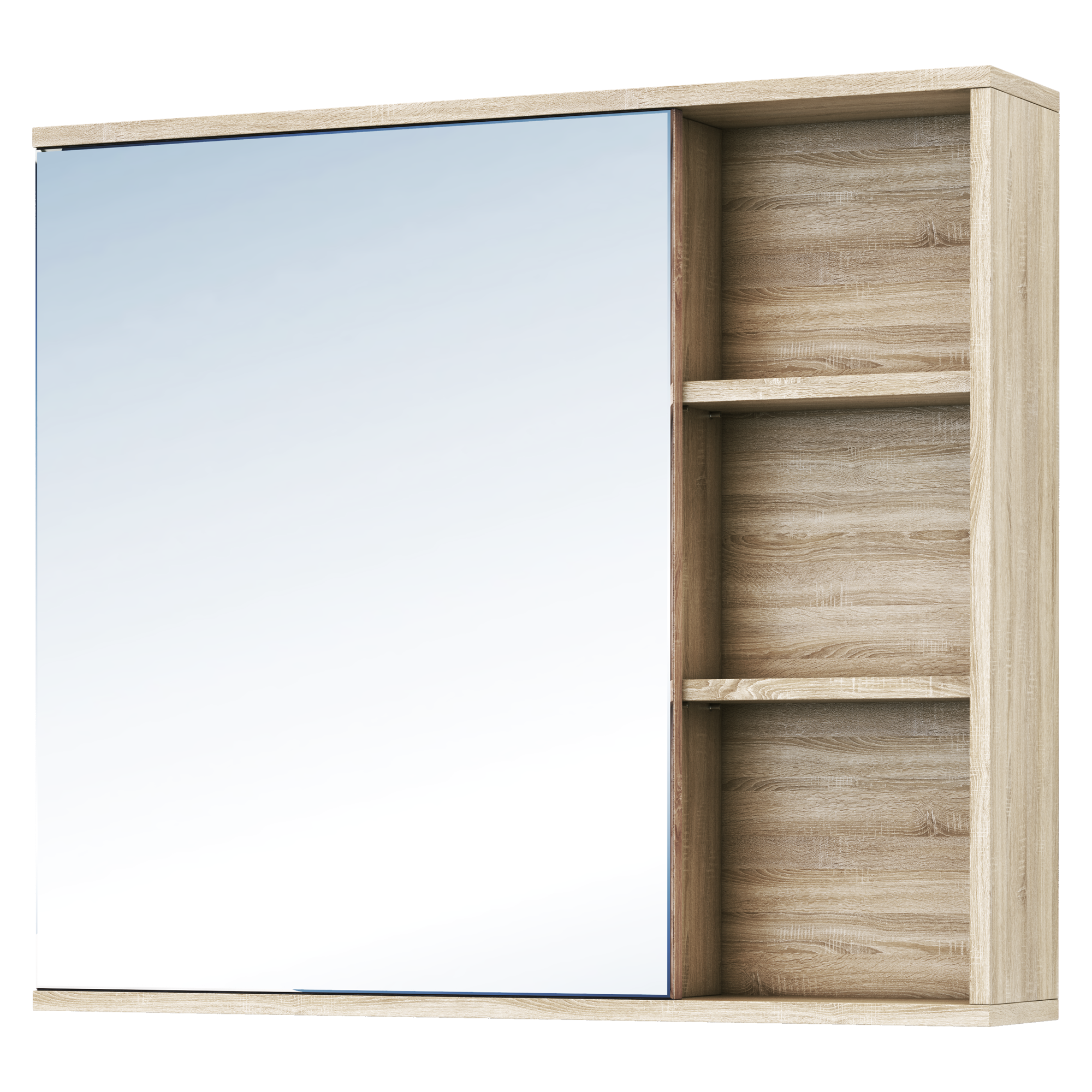 Зеркальный шкаф Vigo Matteo 15.6x80x70 см цвет дуб сонома - 4