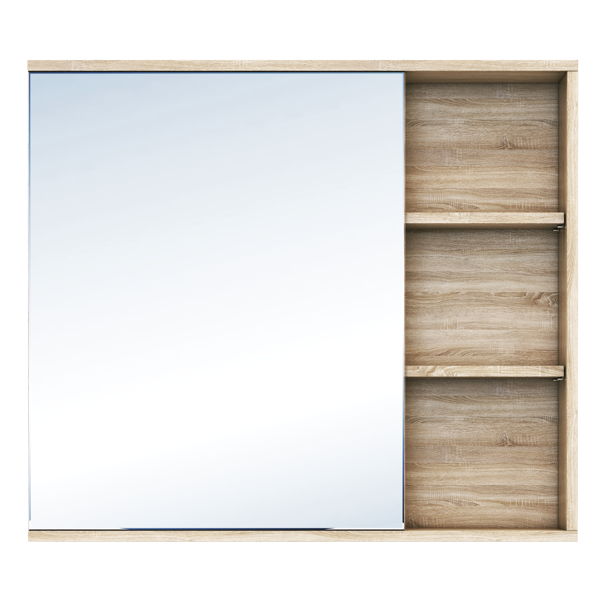 Зеркальный шкаф Vigo Matteo 15.6x80x70 см цвет дуб сонома - 3