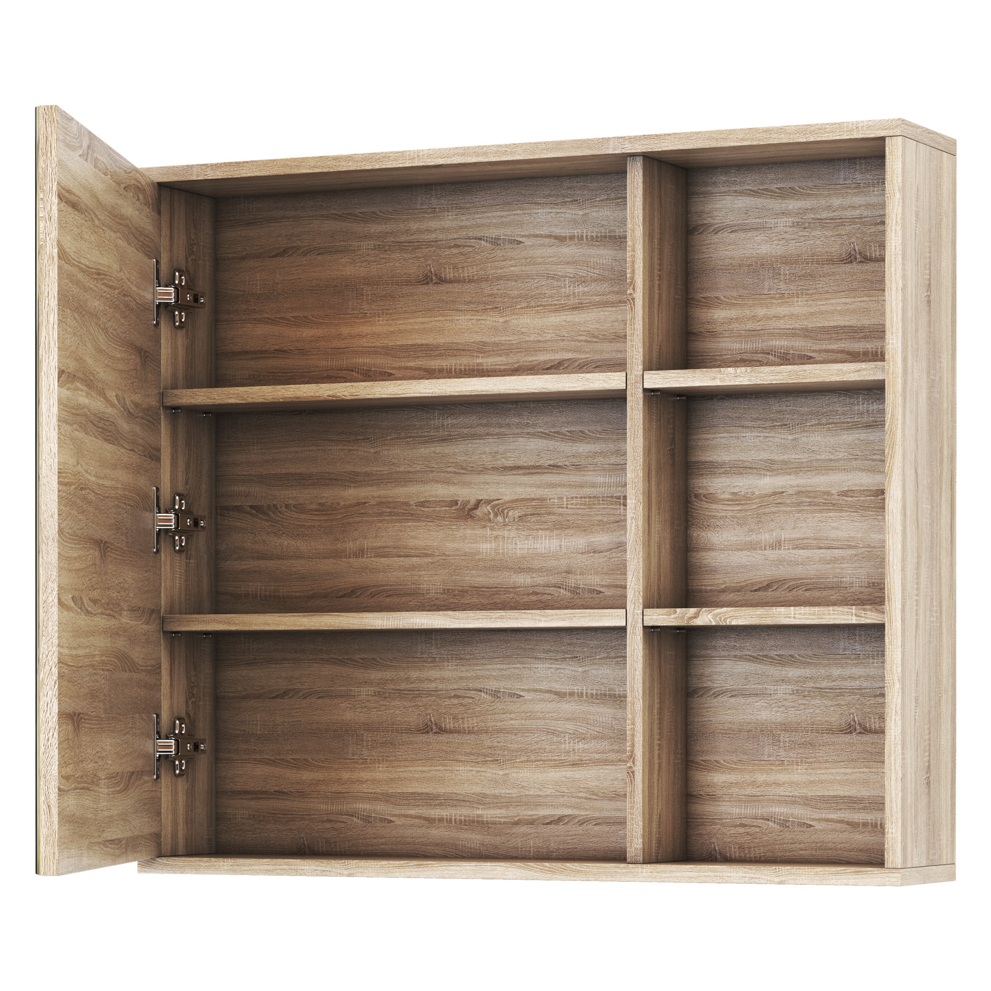 Зеркальный шкаф Vigo Matteo 15.6x80x70 см цвет дуб сонома - 5