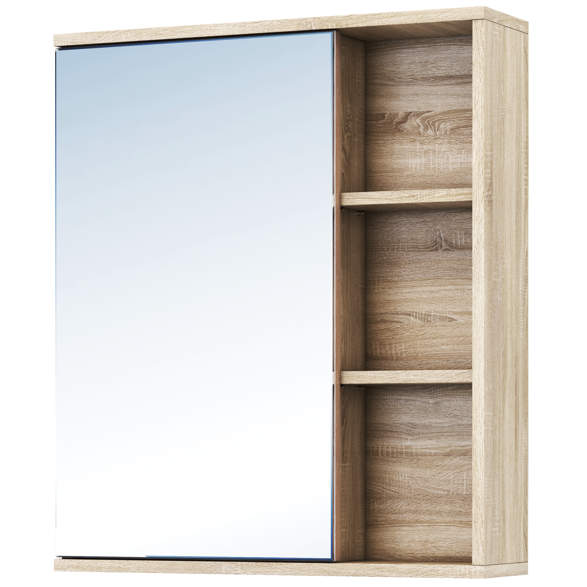 Зеркальный шкаф Vigo Matteo 15.6x70x70 см цвет дуб сонома - 4