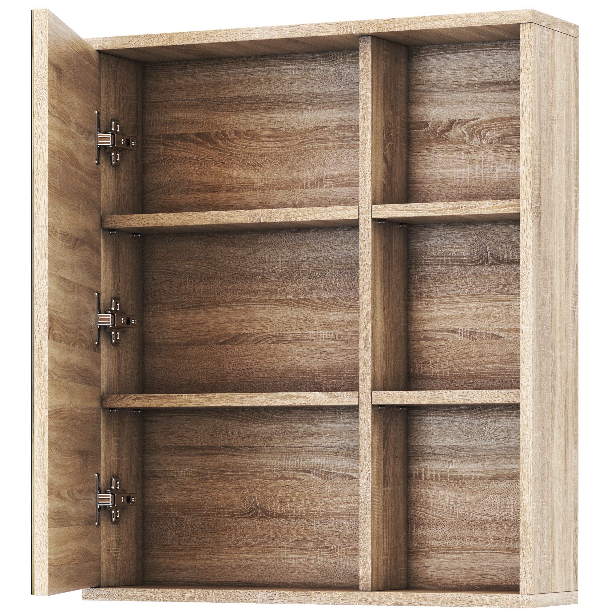 Зеркальный шкаф Vigo Matteo 15.6x70x70 см цвет дуб сонома - 5