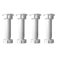 Изображение товара Ножка для мебели круглая d49 высота 120 мм белая 4 шт