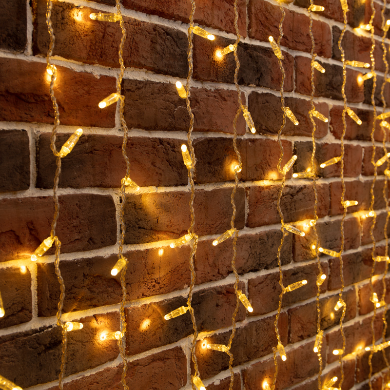 Изображение товара Электрогирлянда Neon-night занавес 2x2 м 1140 ламп теплый белый IP65