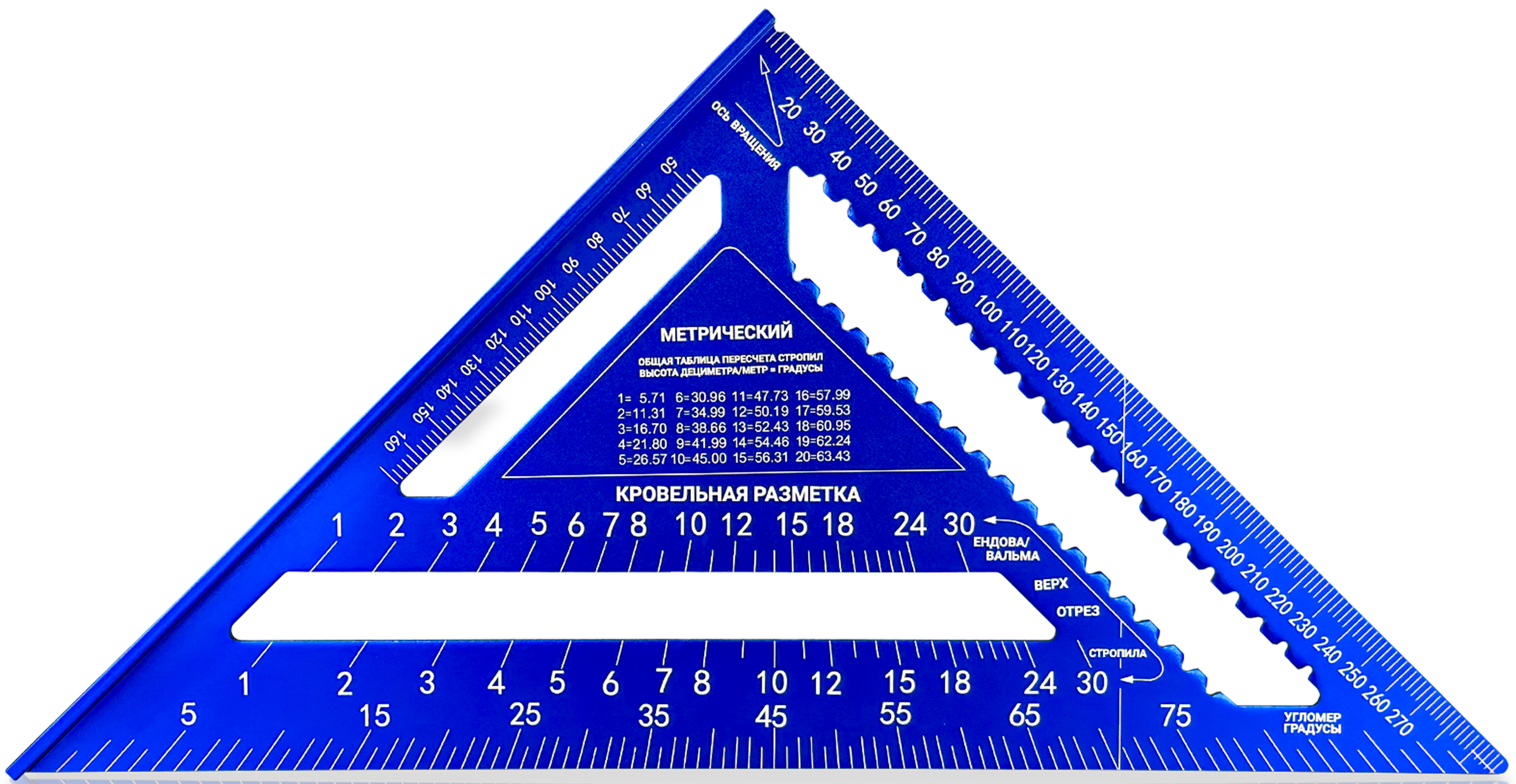Изображение товара Угольник кровельный универсальный 5в1 Vertextools 3046-12, измерение до 300 мм