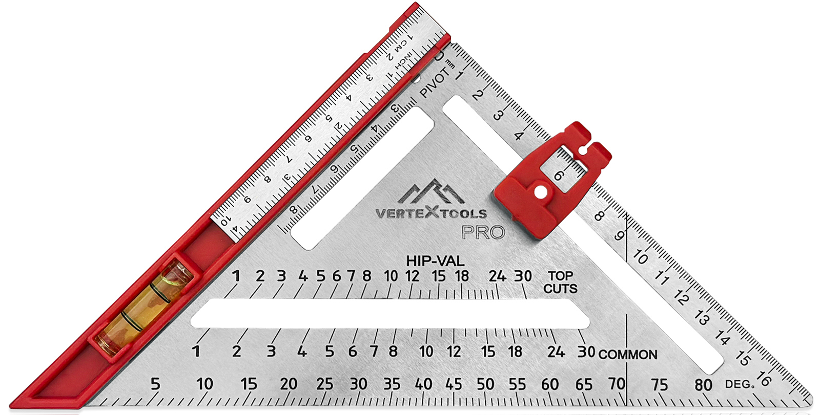 Изображение товара Угольник многофункциональный 6в1 Vertextools 3046-2, 180 мм