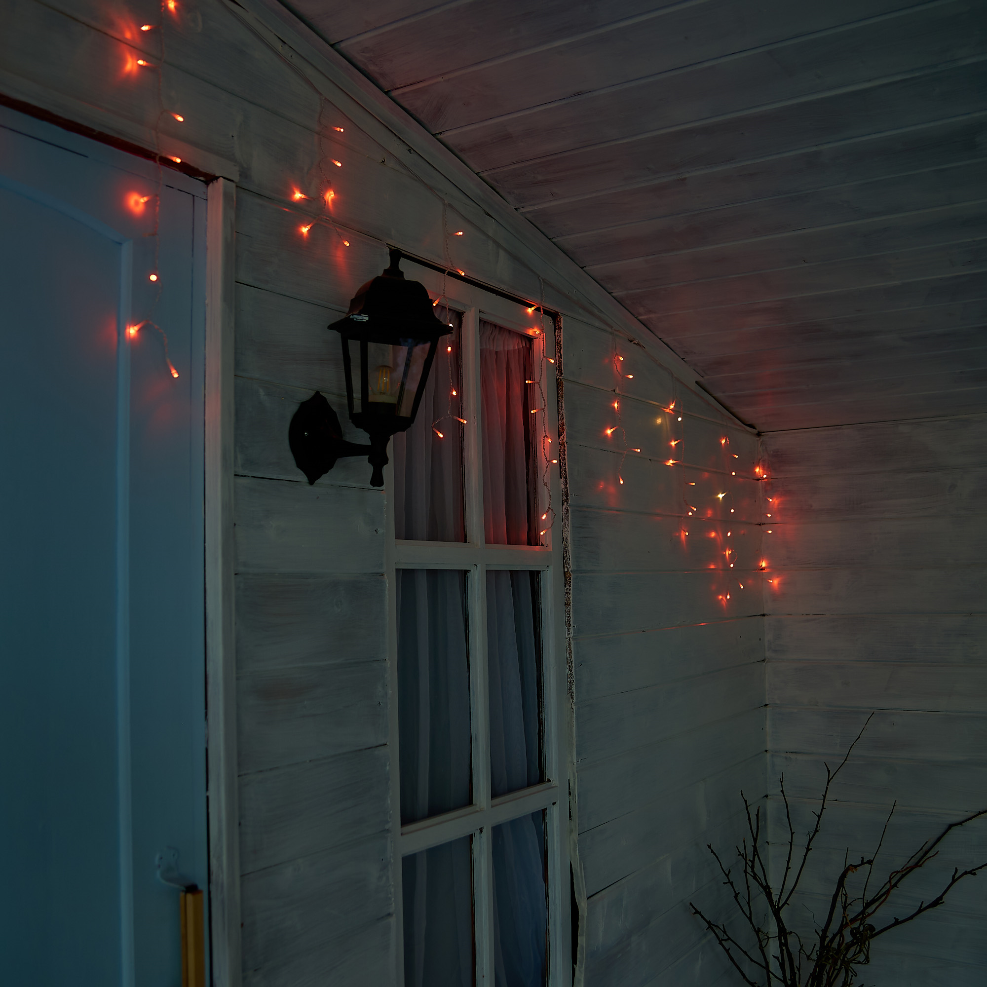 Изображение товара Электрогирлянда наружная Uniel Бахрома 10 м 248 ламп бело-янтарный цвет света 1 режим