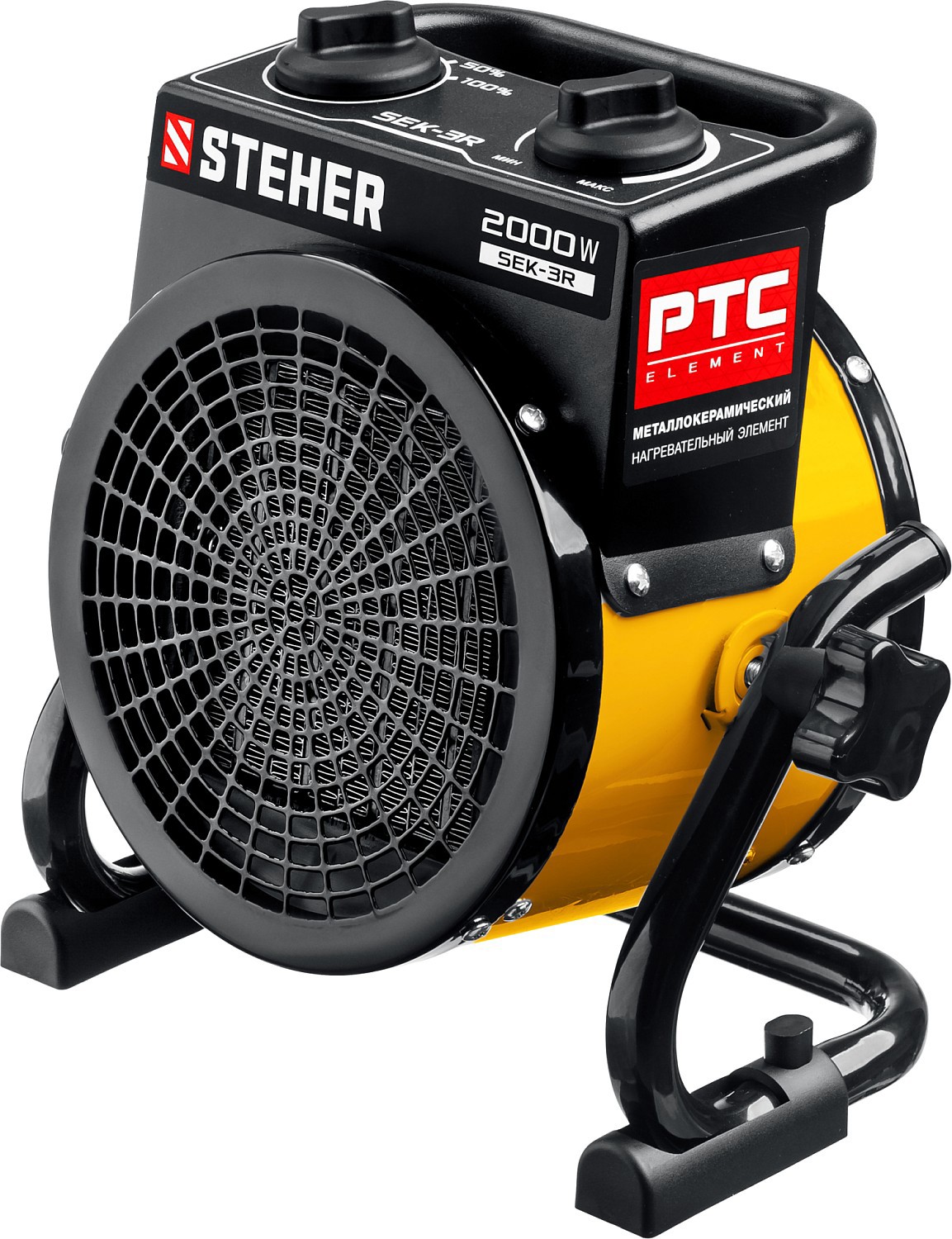 Изображение товара Электрическая тепловая пушка STEHER SEK-3R 2000 Вт для обогрева помещений