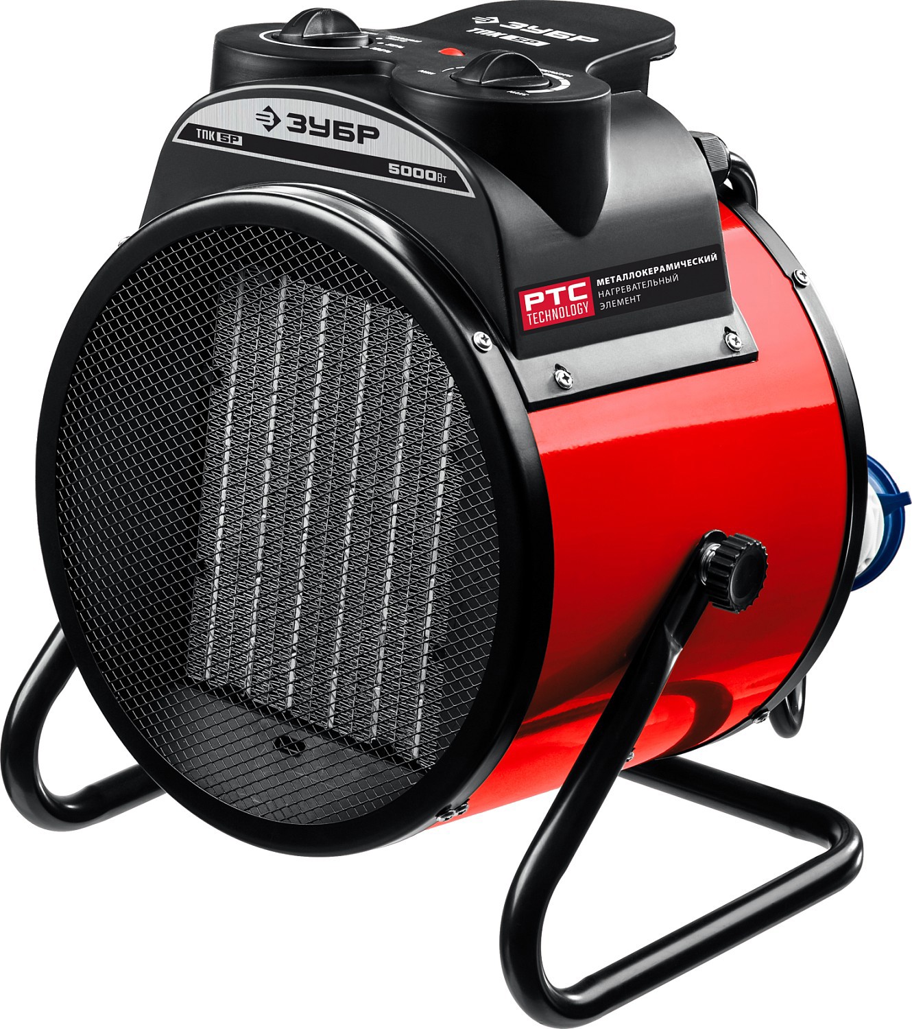 Изображение товара Электрическая тепловая пушка ЗУБР ТПК-5Р 5000 Вт для обогрева помещений Изображение товара Электрическая тепловая пушка ЗУБР ТПК-5Р 5000 Вт для обогрева помещений