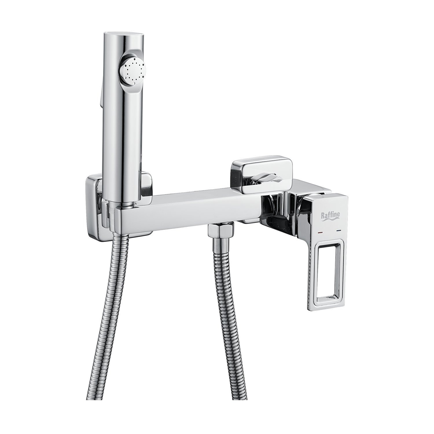 Изображение товара Гигиенический душ со смесителем RAFFINE F0596-1 хром глянцевый настенный монтаж