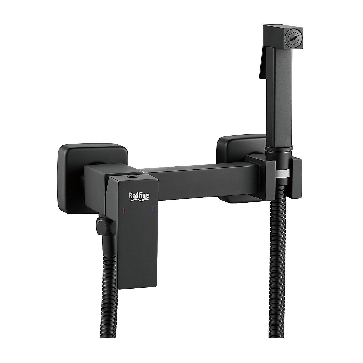 Изображение товара Гигиенический душ с рычажным смесителем RAFFINE F237H черный матовый